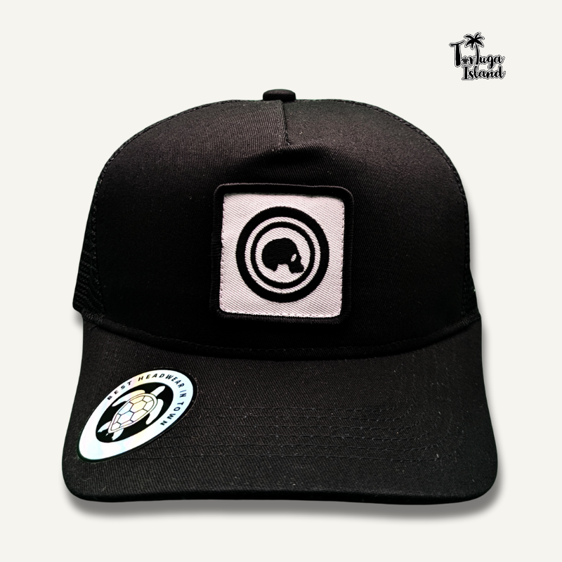Skull Patch Black Trucker Cap