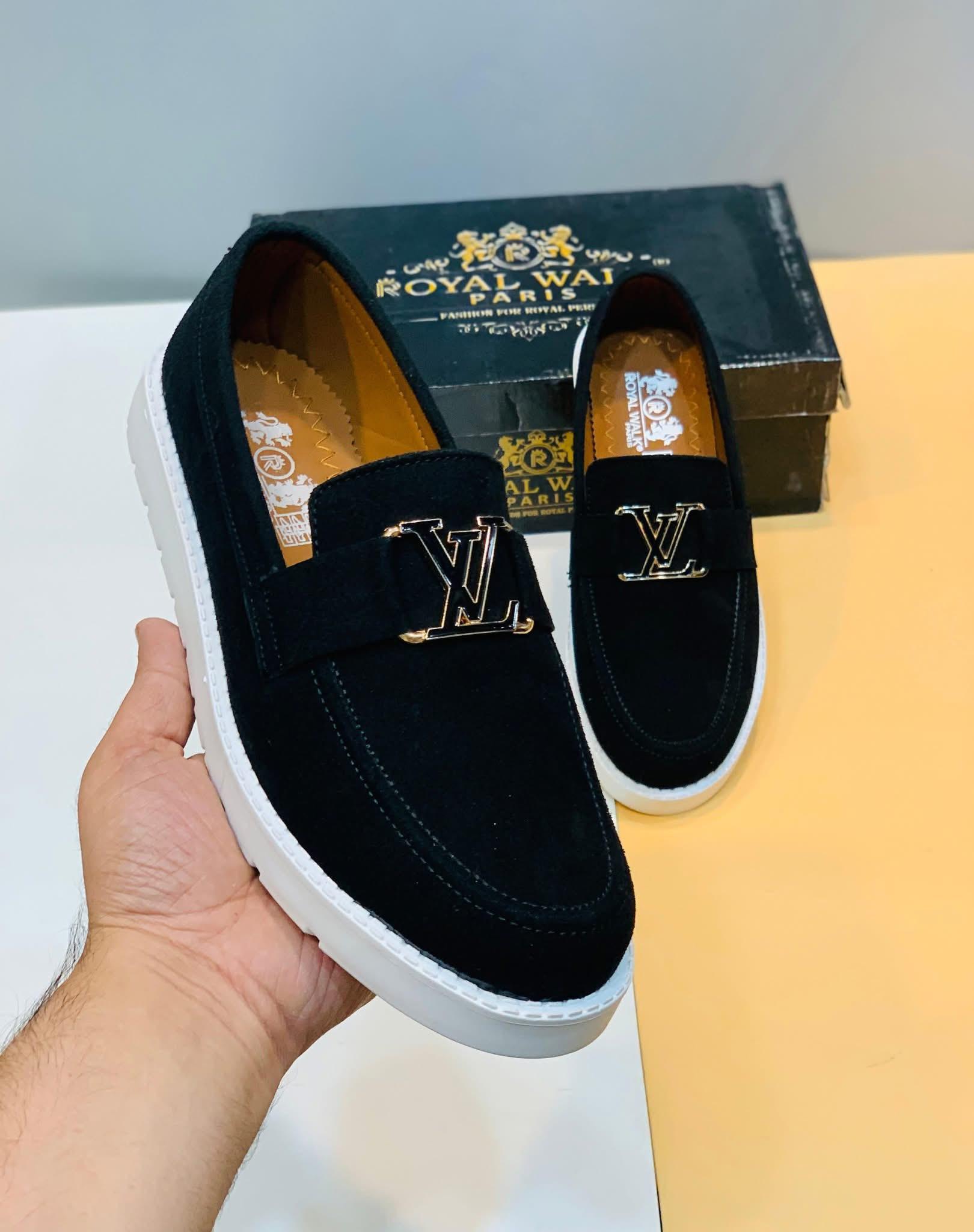 Louis Vuitton Velvet Formal Men's Comfortable Fashion Loafer's
