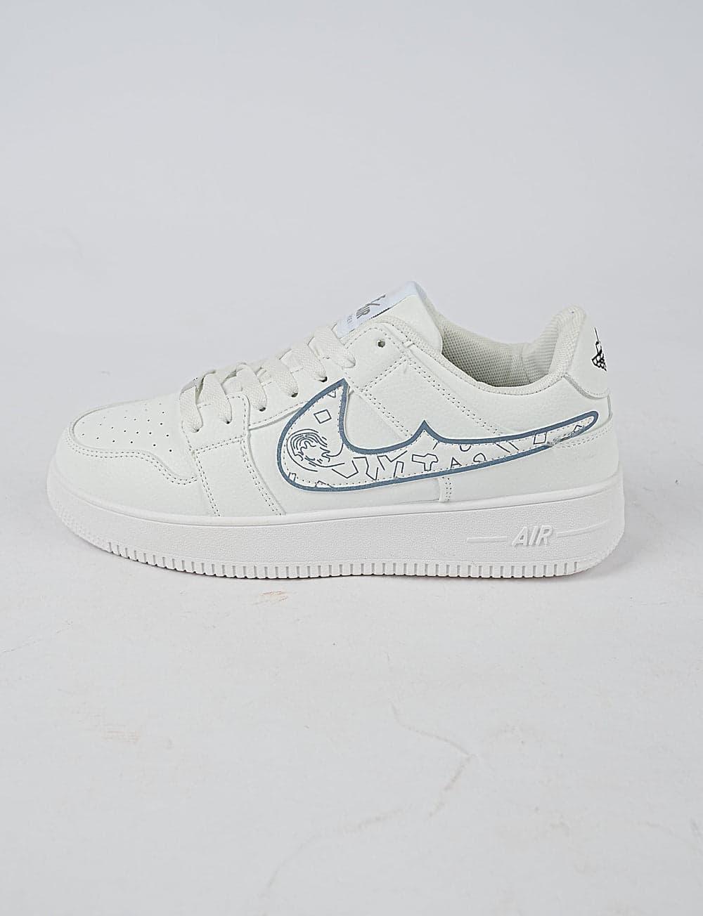 Nike Air Force 1 '07 Low – Triple White Monochrome Graphic 