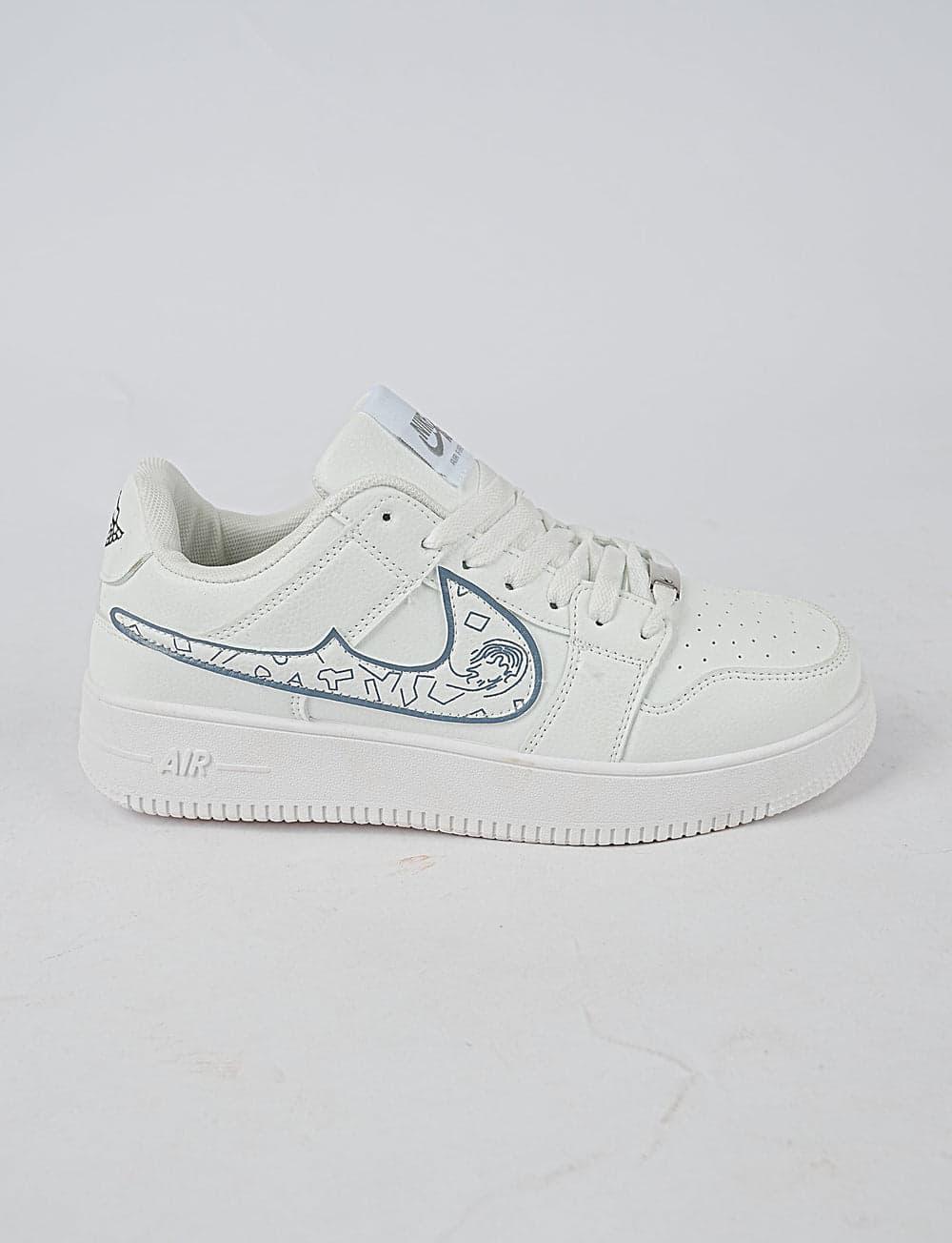Nike Air Force 1 '07 Low – Triple White Monochrome Graphic 