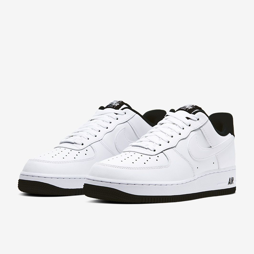 Nike Air Force 1  – Full White - Black Sole