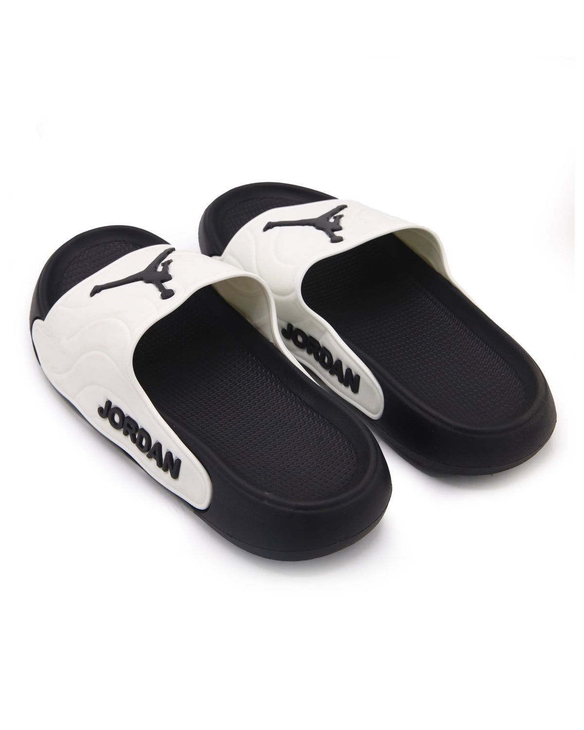 Jordan White & Black Slide Sandals for Men – Comfortable Slip-On