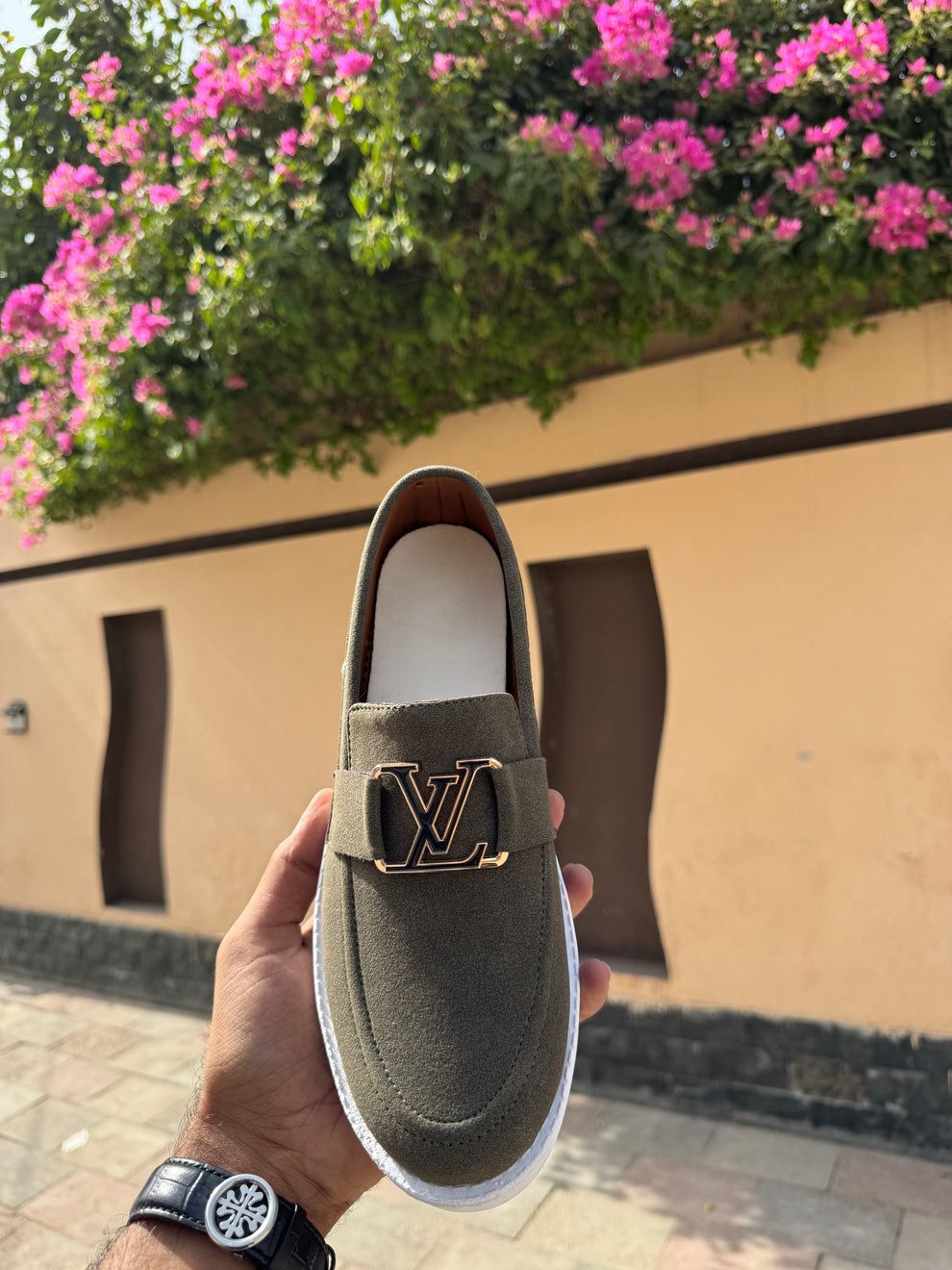 Louis Vuitton Velvet Formal Men's Comfortable Fashion Loafer's