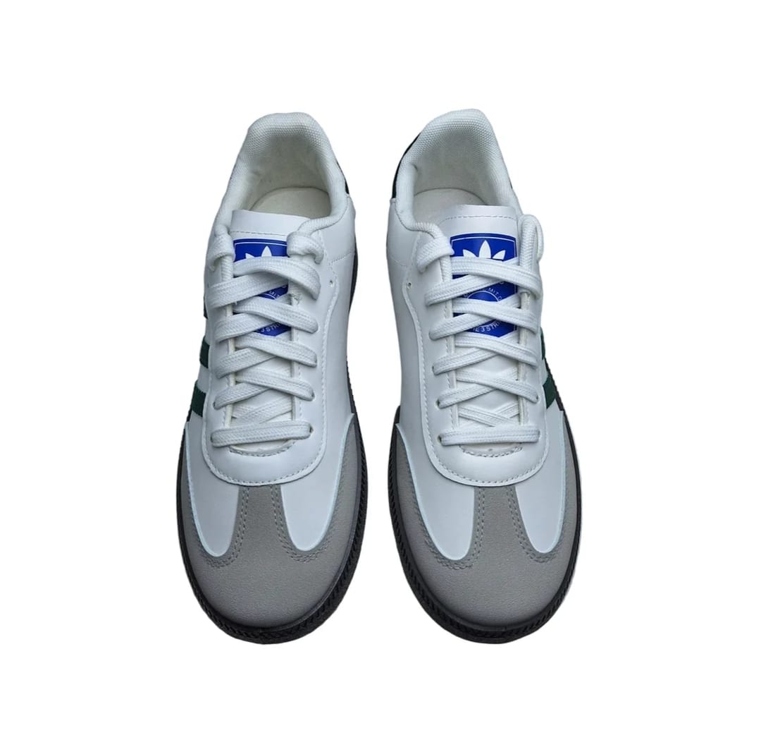 Adidas Samba Single side Stripe  – White And Green
