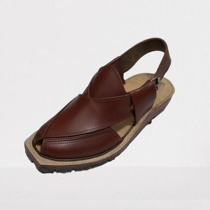 Classic Black Leather Peshawari Chappal