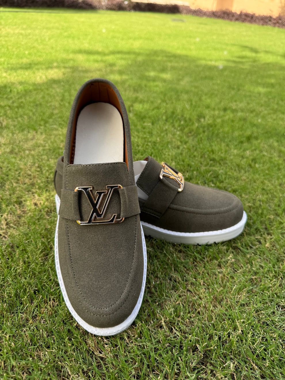 Louis Vuitton Velvet Formal Men's Comfortable Fashion Loafer's