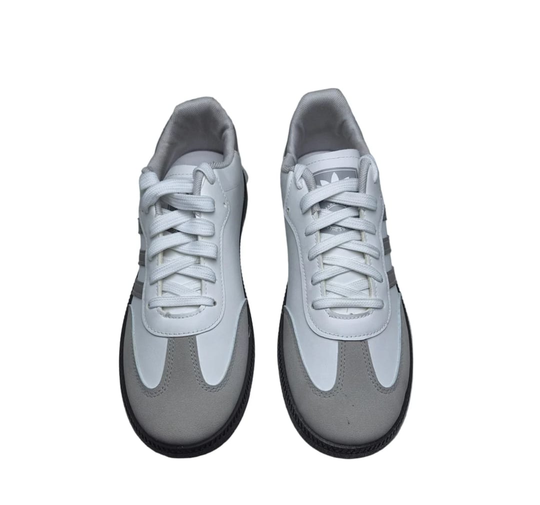 Adidas Samba Single side Stripe  – White And Brown 