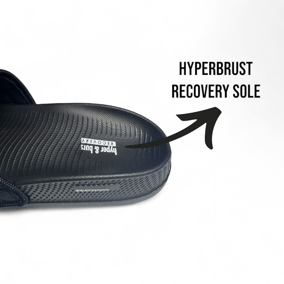 Skechers Black Slide Sandals for Men – Adjustable Comfort Slip-On