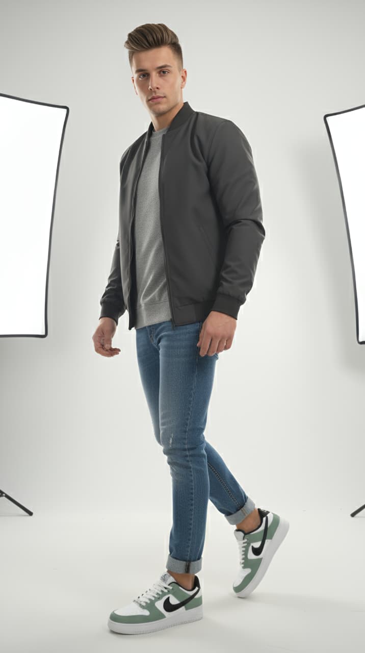 Nike Air Style Low-Top Sneakers – Sage Green & White