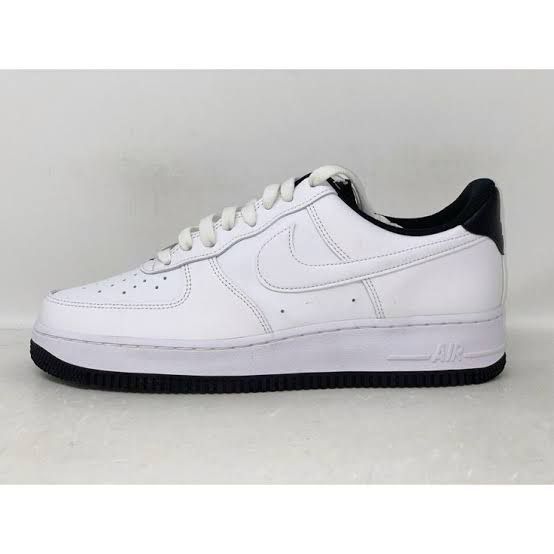 Nike Air Force 1  – Full White - Black Sole