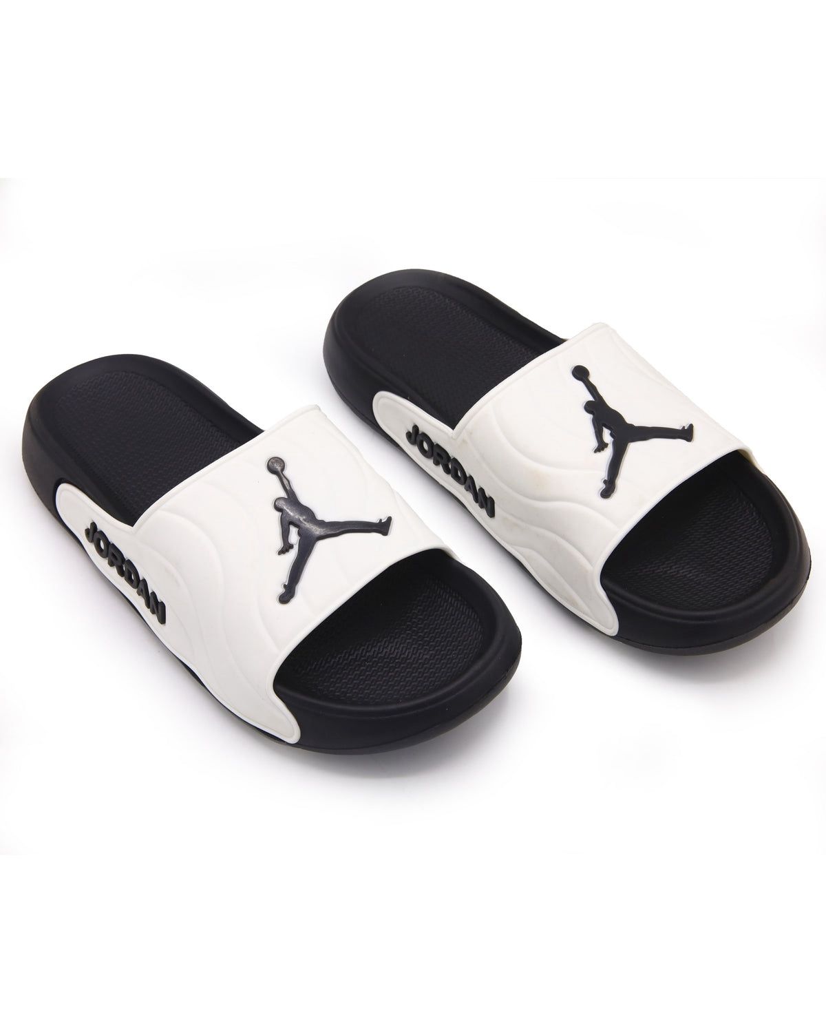 Jordan White & Black Slide Sandals for Men – Comfortable Slip-On