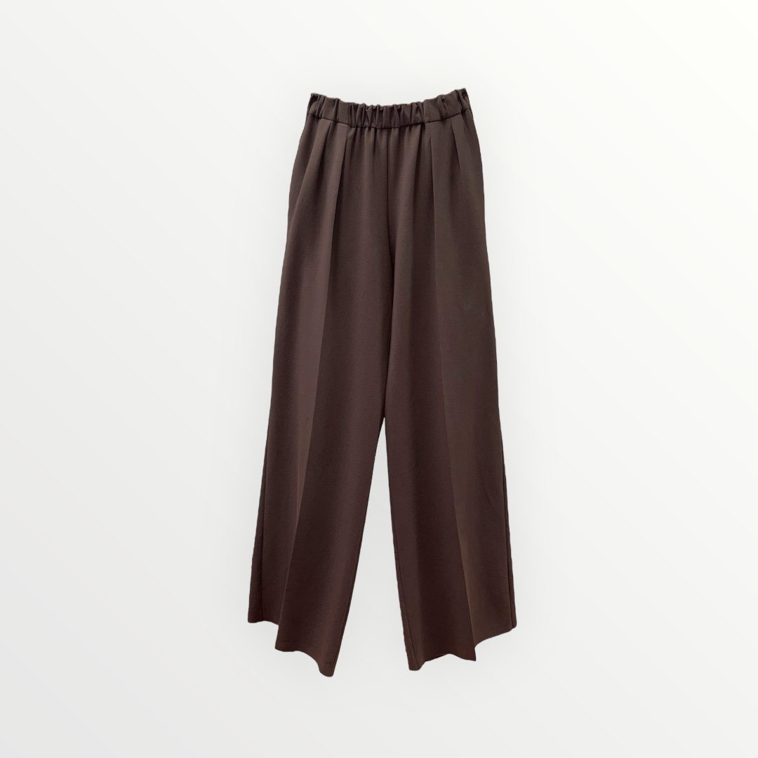 Wide-leg cotton trousers