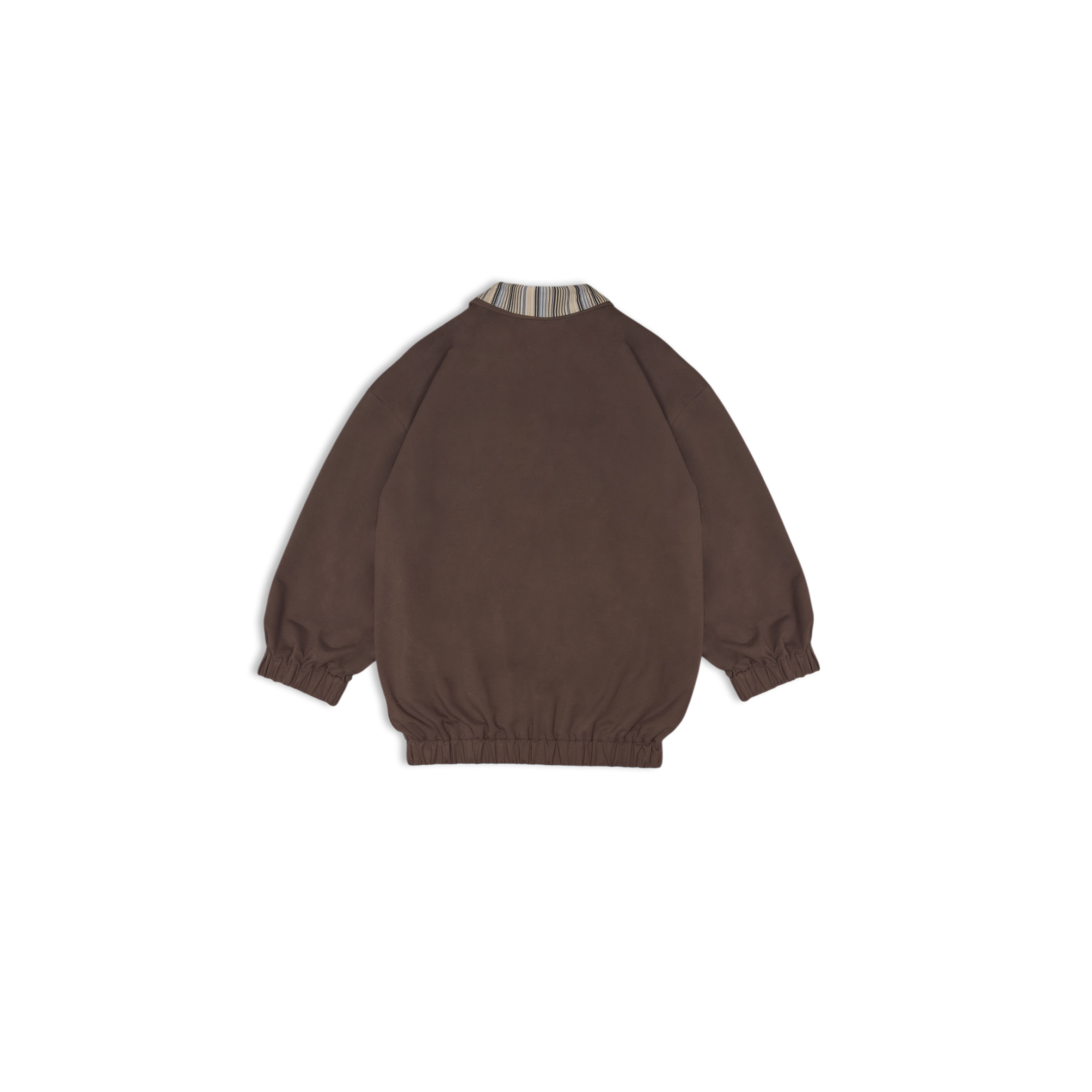  Layered Cotton Jumper In Chocolate Colour