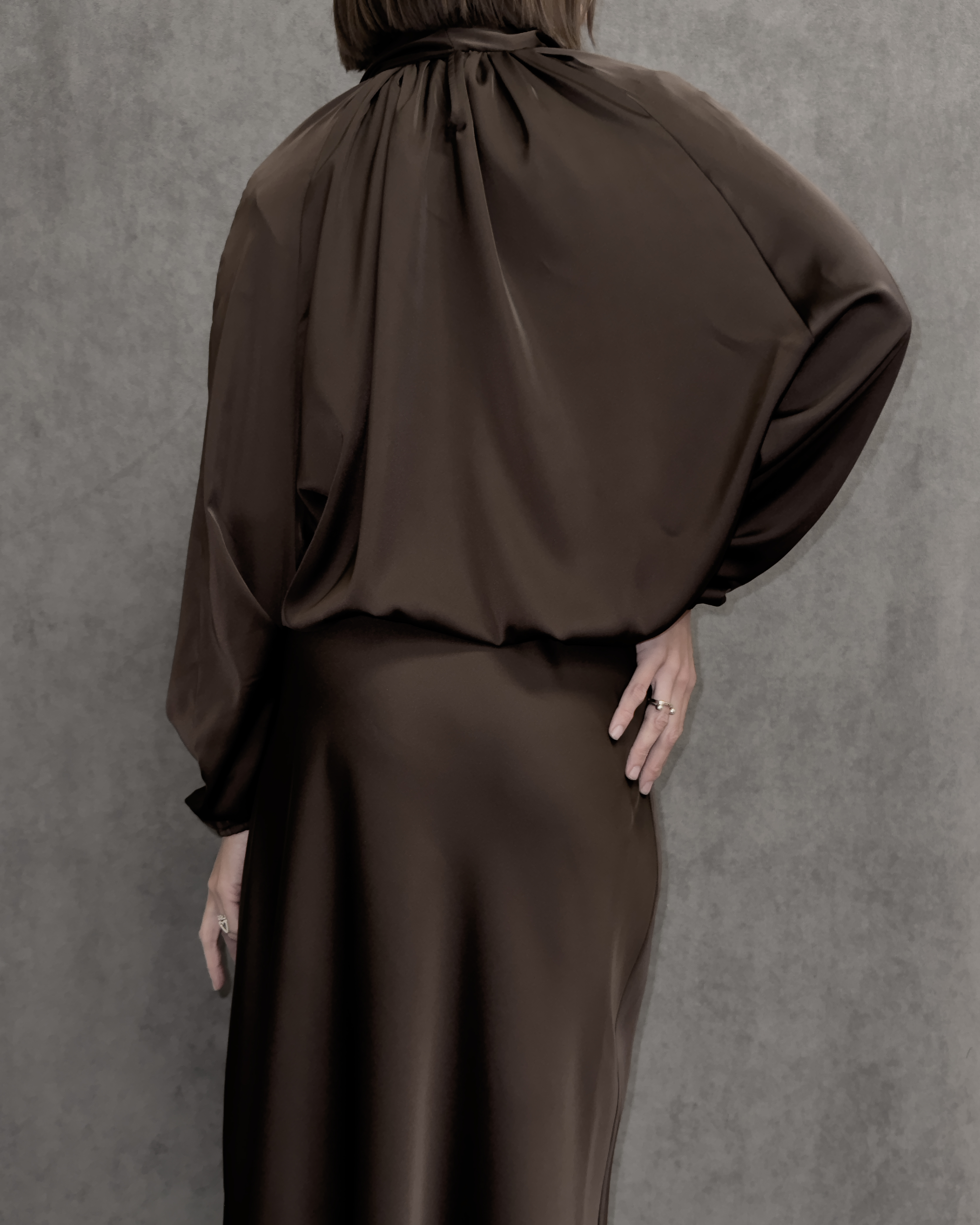 Bow-tie Chocolate Blouse 