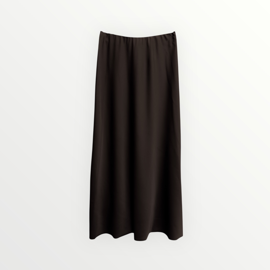 Chocolate midi skirt