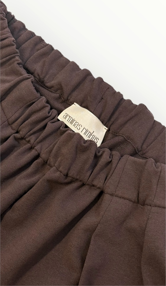 Wide-leg cotton trousers