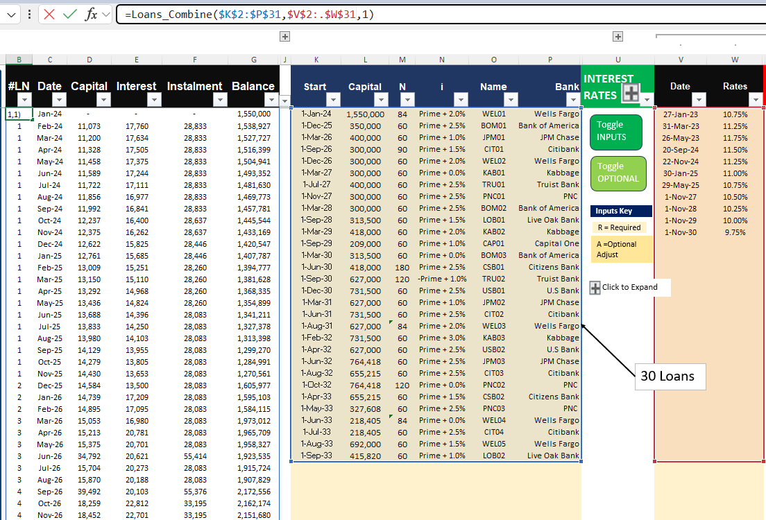 Excel Loan Portfolio Tool