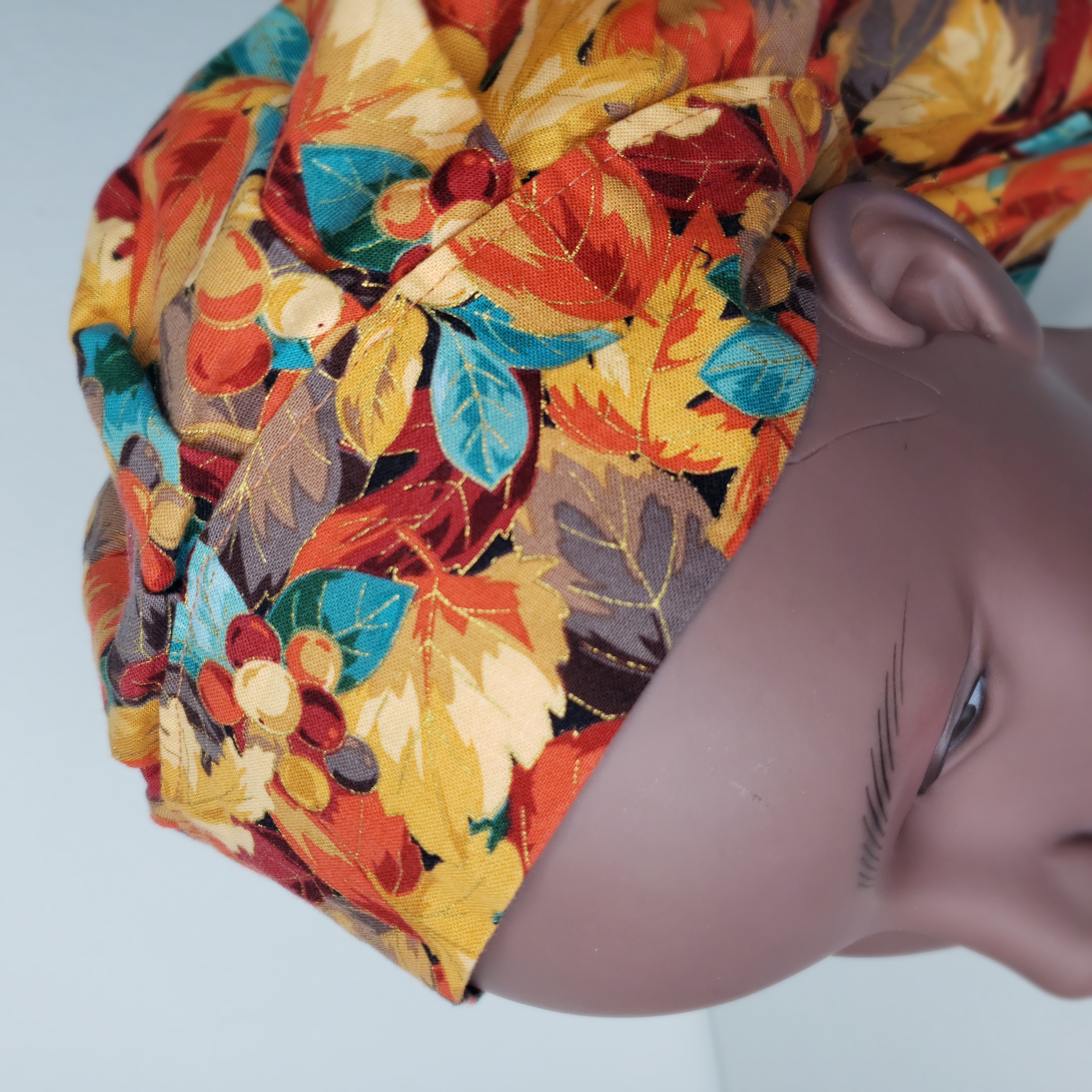 Surgical Bonnet Fall Leaves