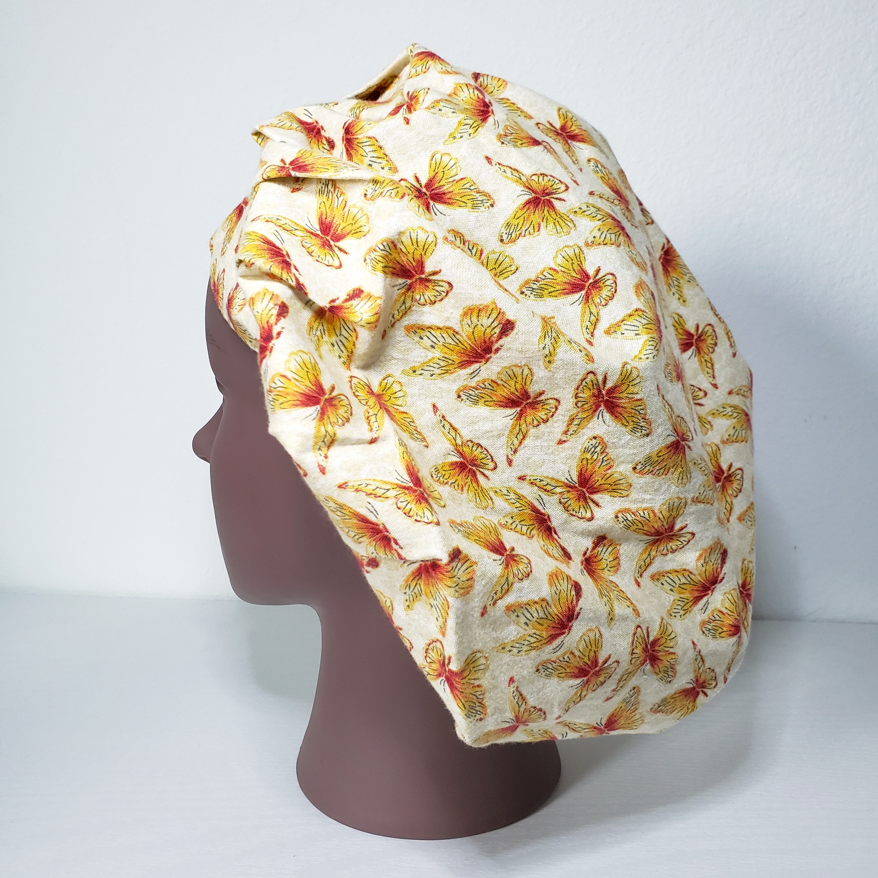 Surgical Bonnet Peachy Butterfly
