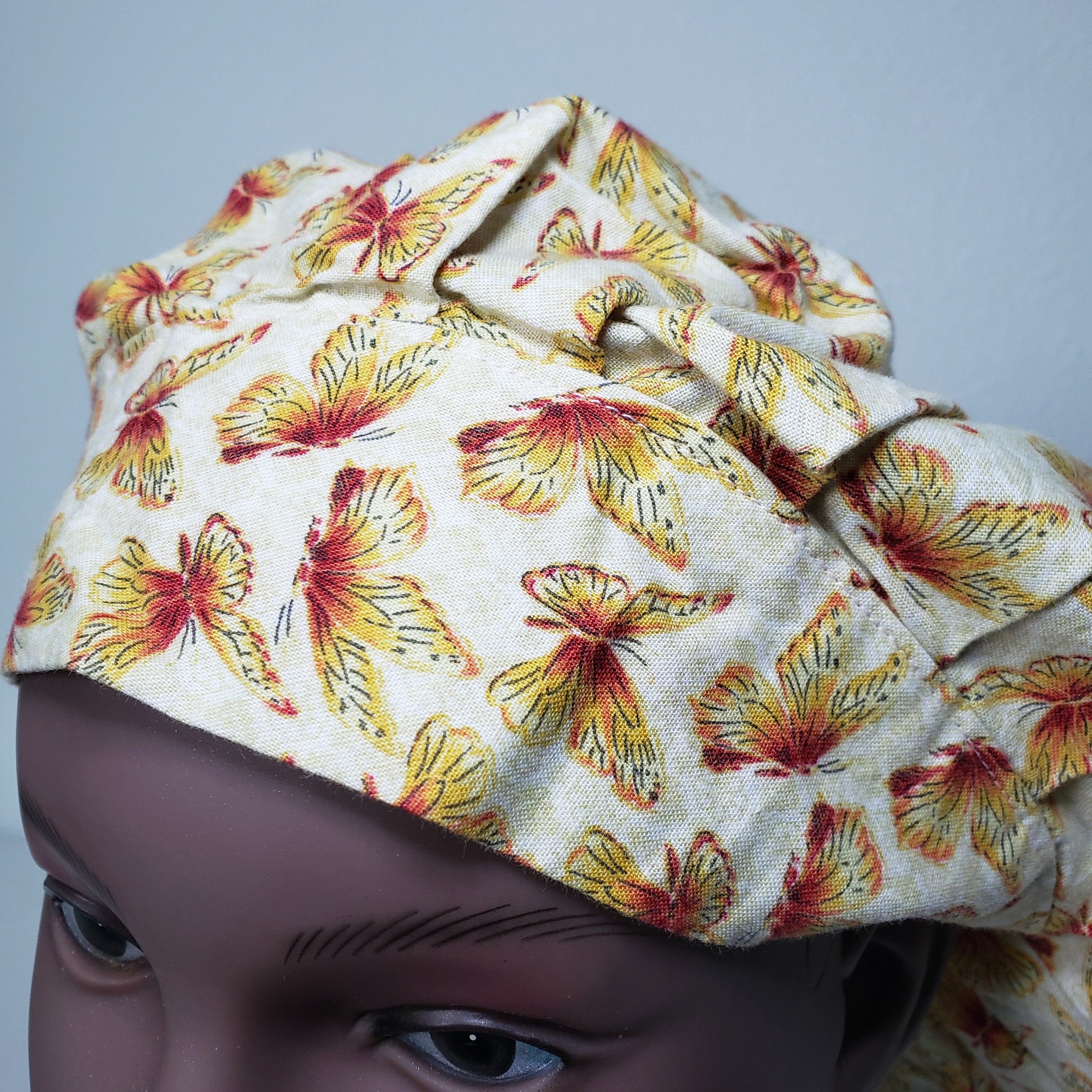 Surgical Bonnet Peachy Butterfly