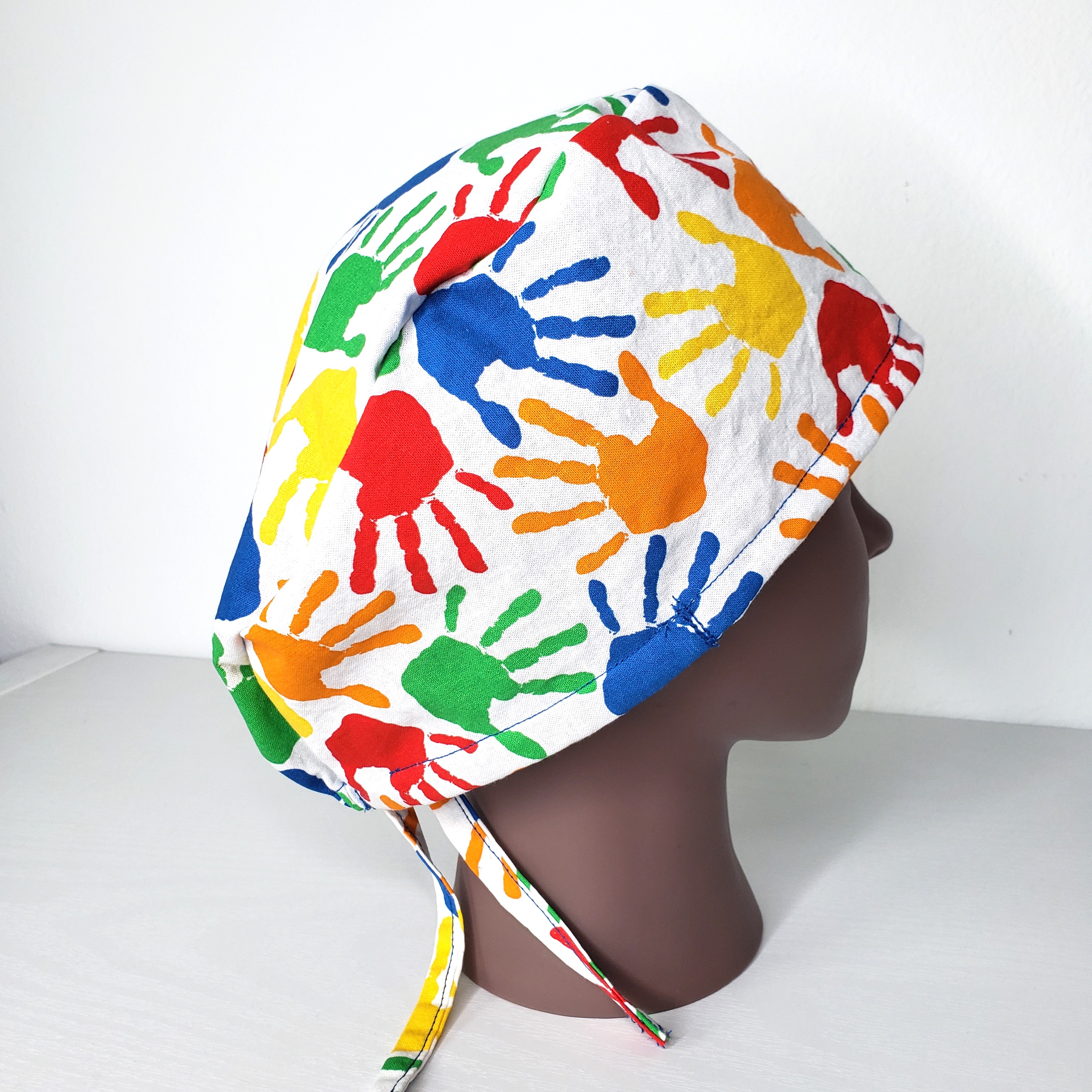 Finger Painting Scrub Cap