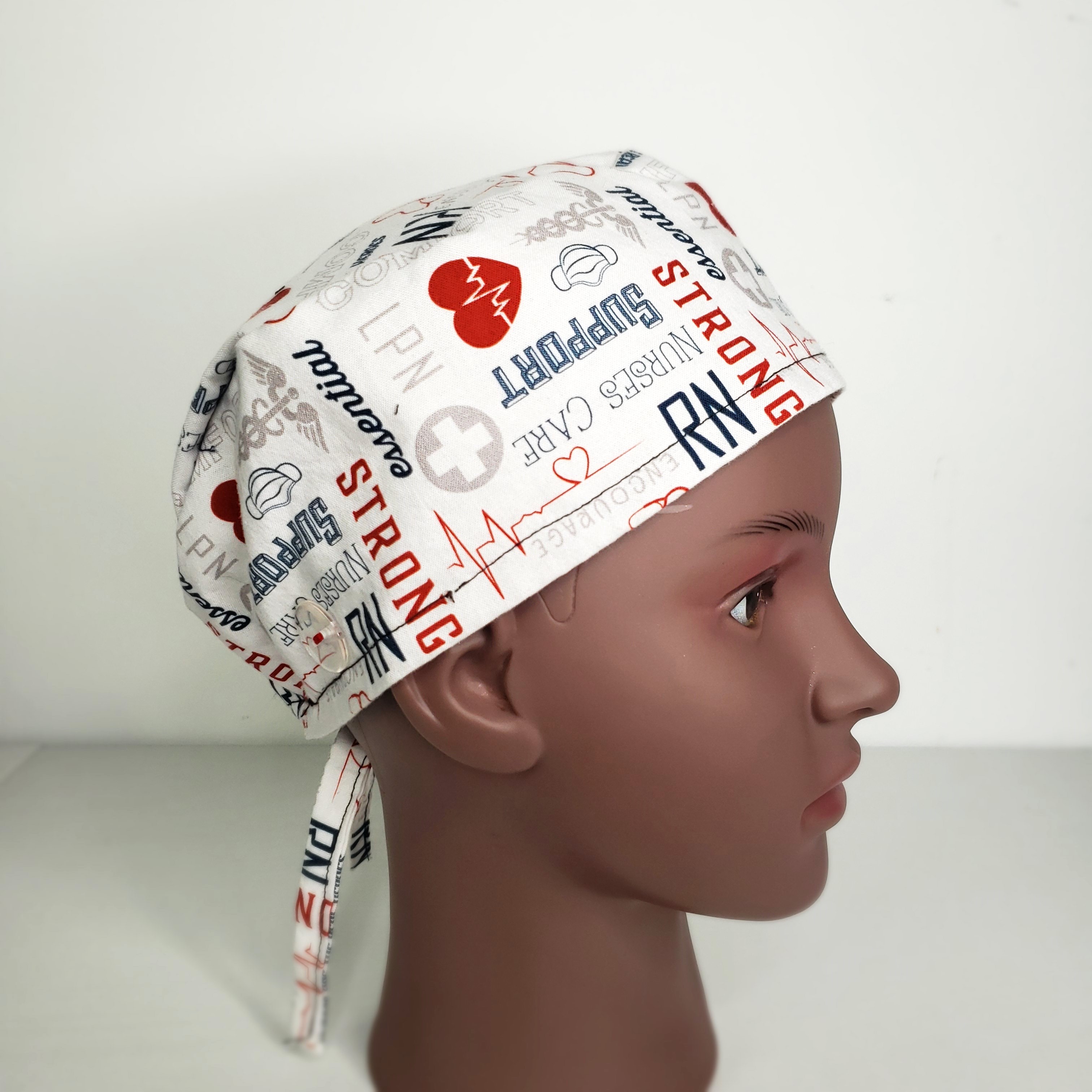 Surgical Cap Red & Blue RN
