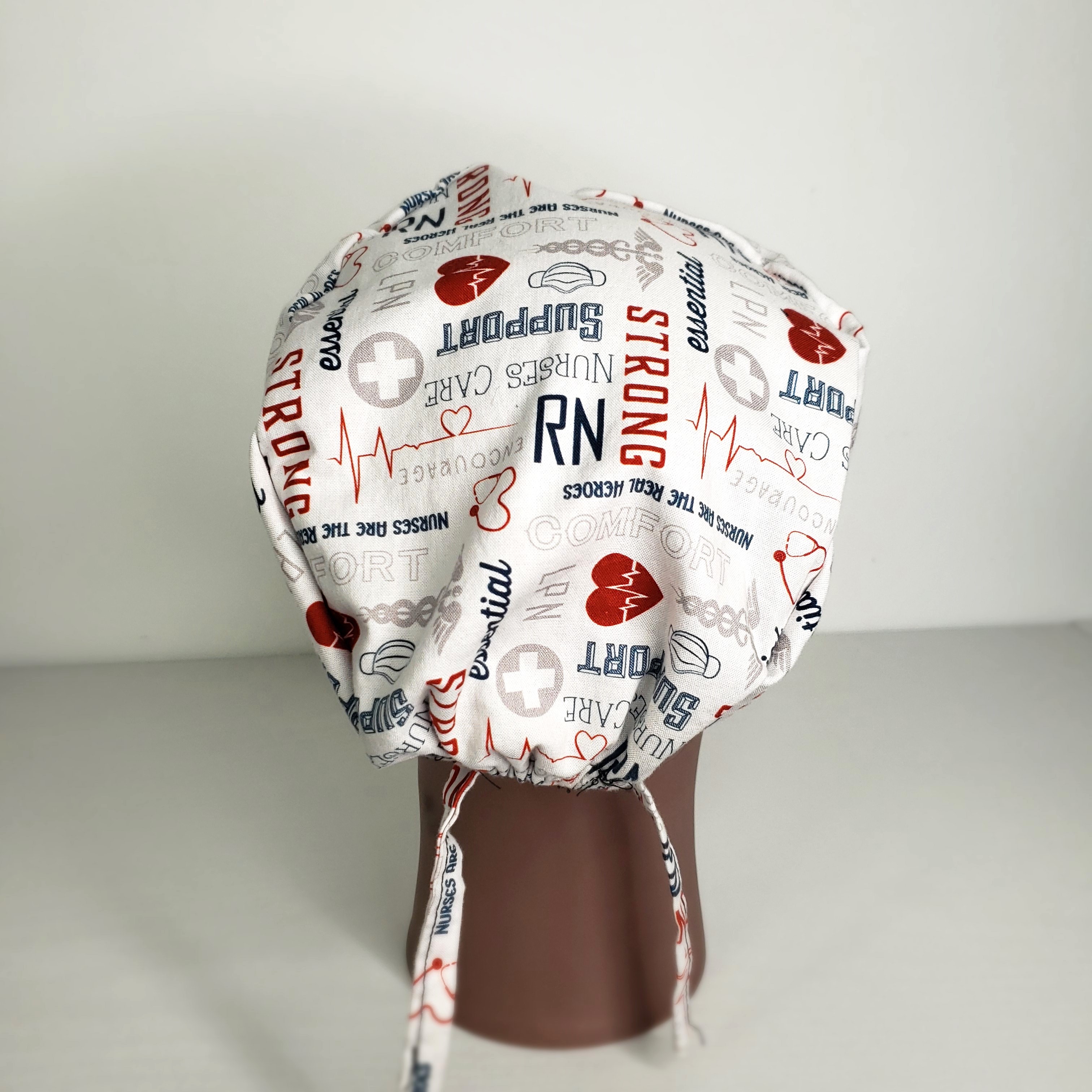 Surgical Cap Red & Blue RN