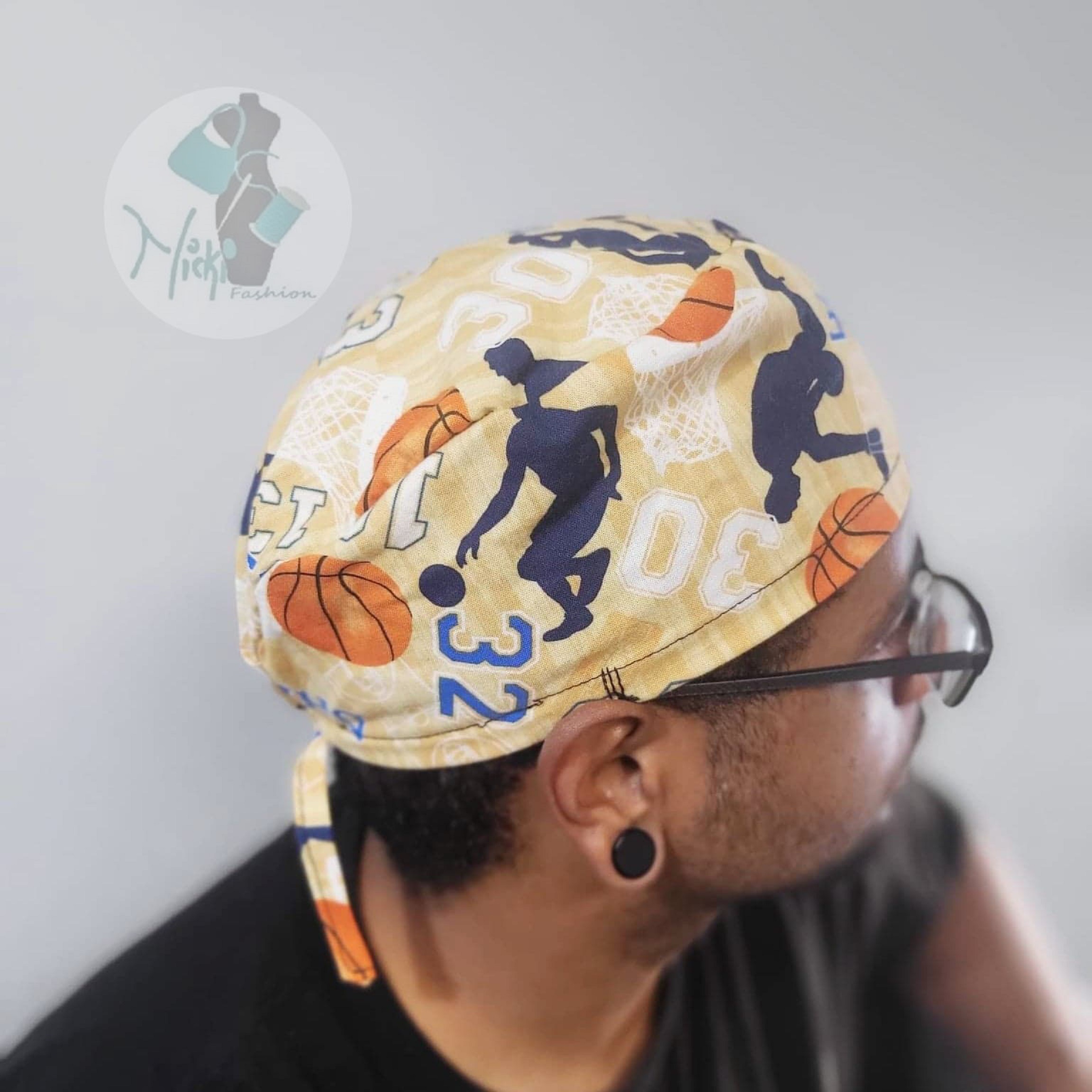 Basketball-themed Scrub Cap