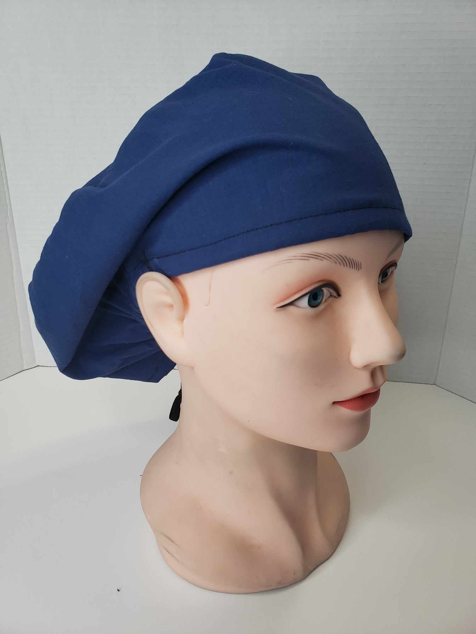 Solid Navy Blue Nurse European Cap