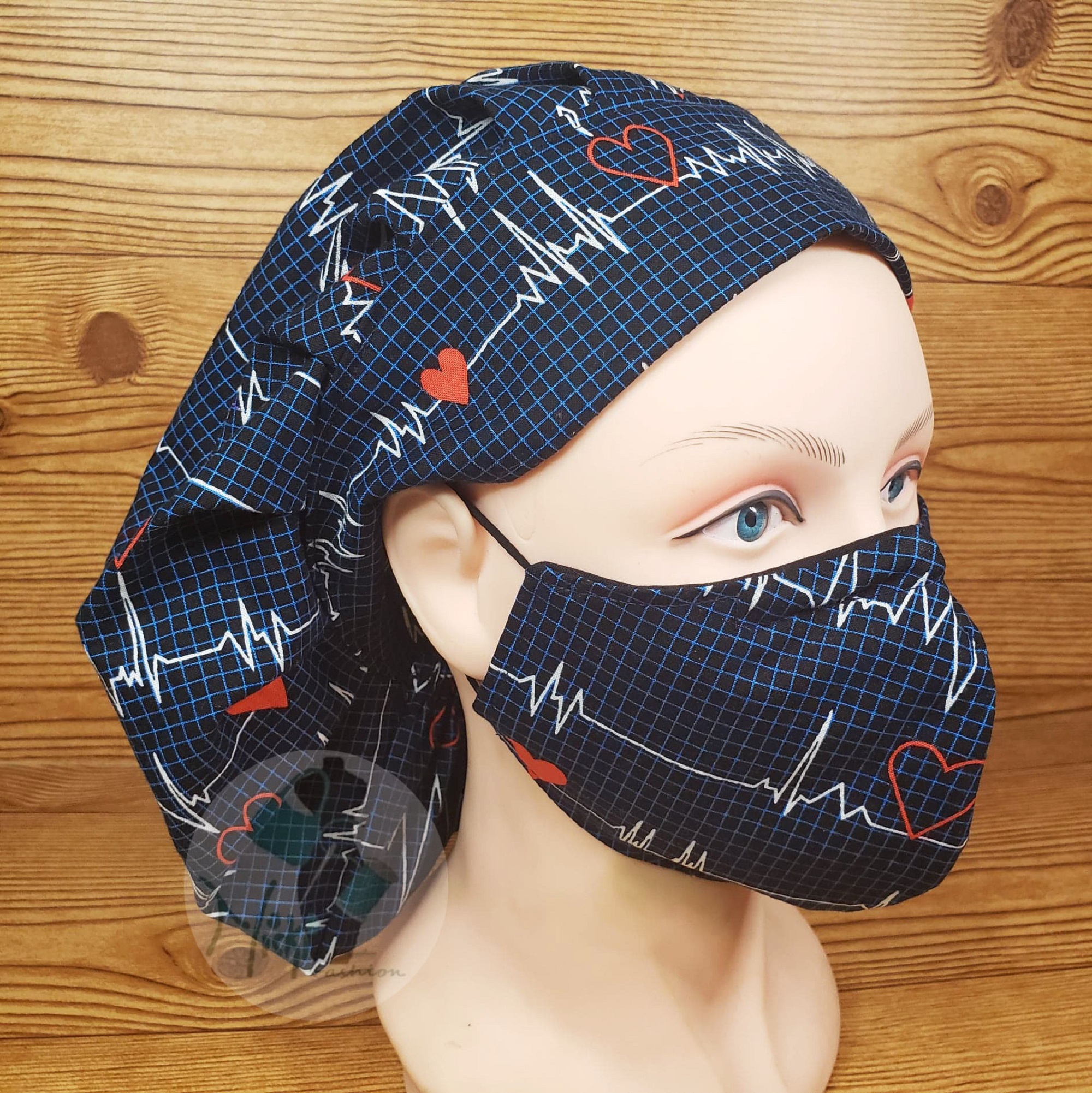 Surgical Bonnet EKG Heatbeat