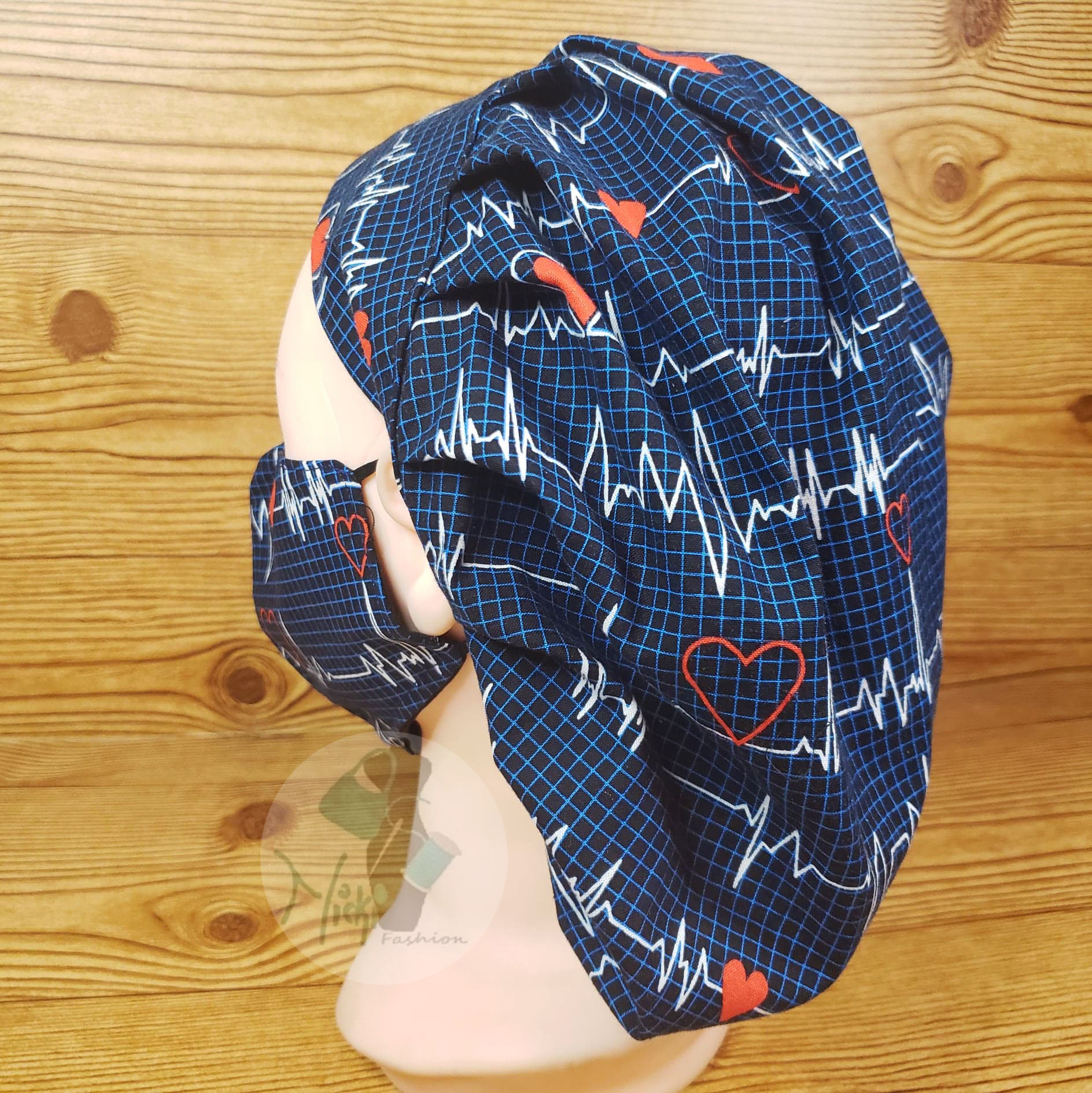 Surgical Bonnet EKG Heatbeat