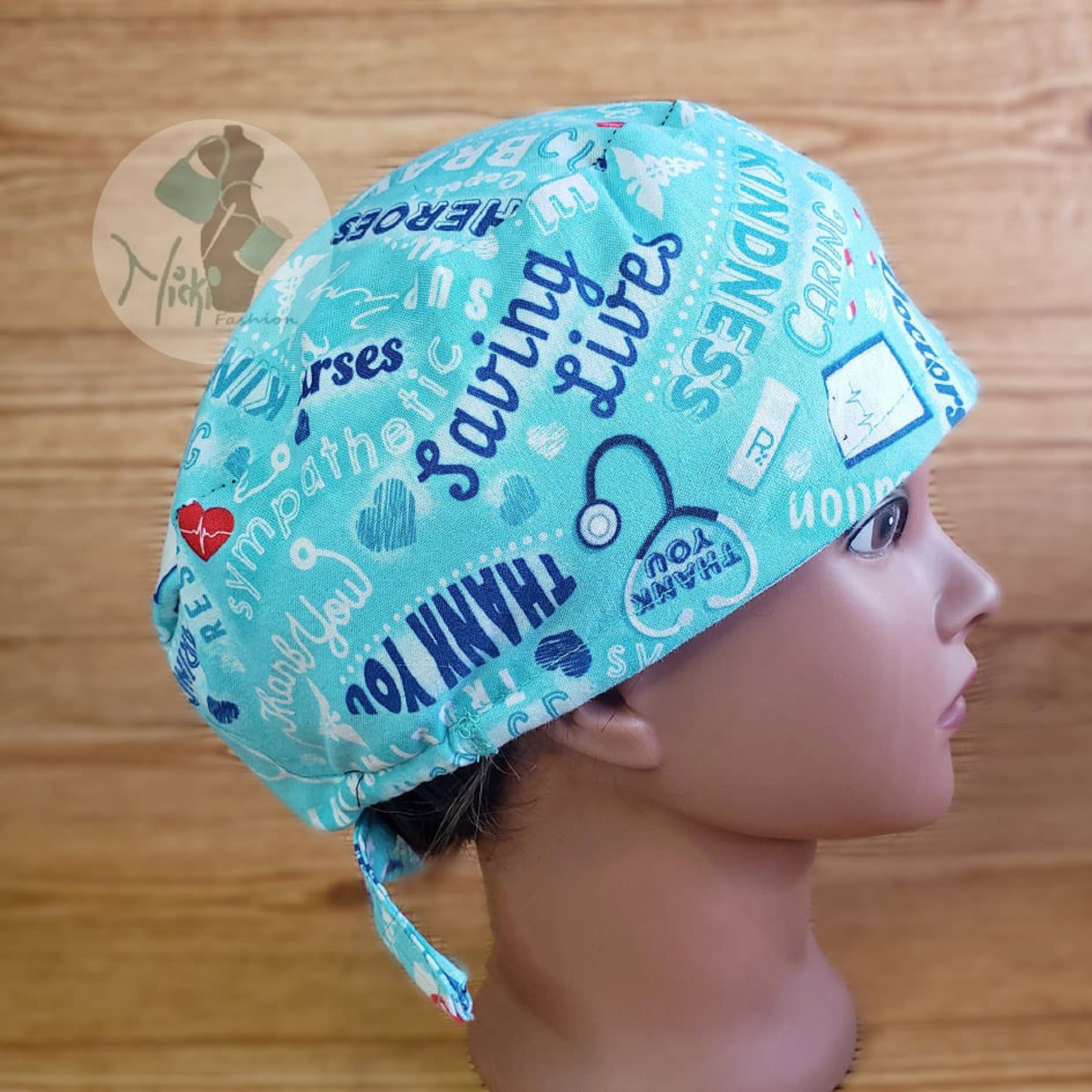 Thank you Teal Scrub Cap