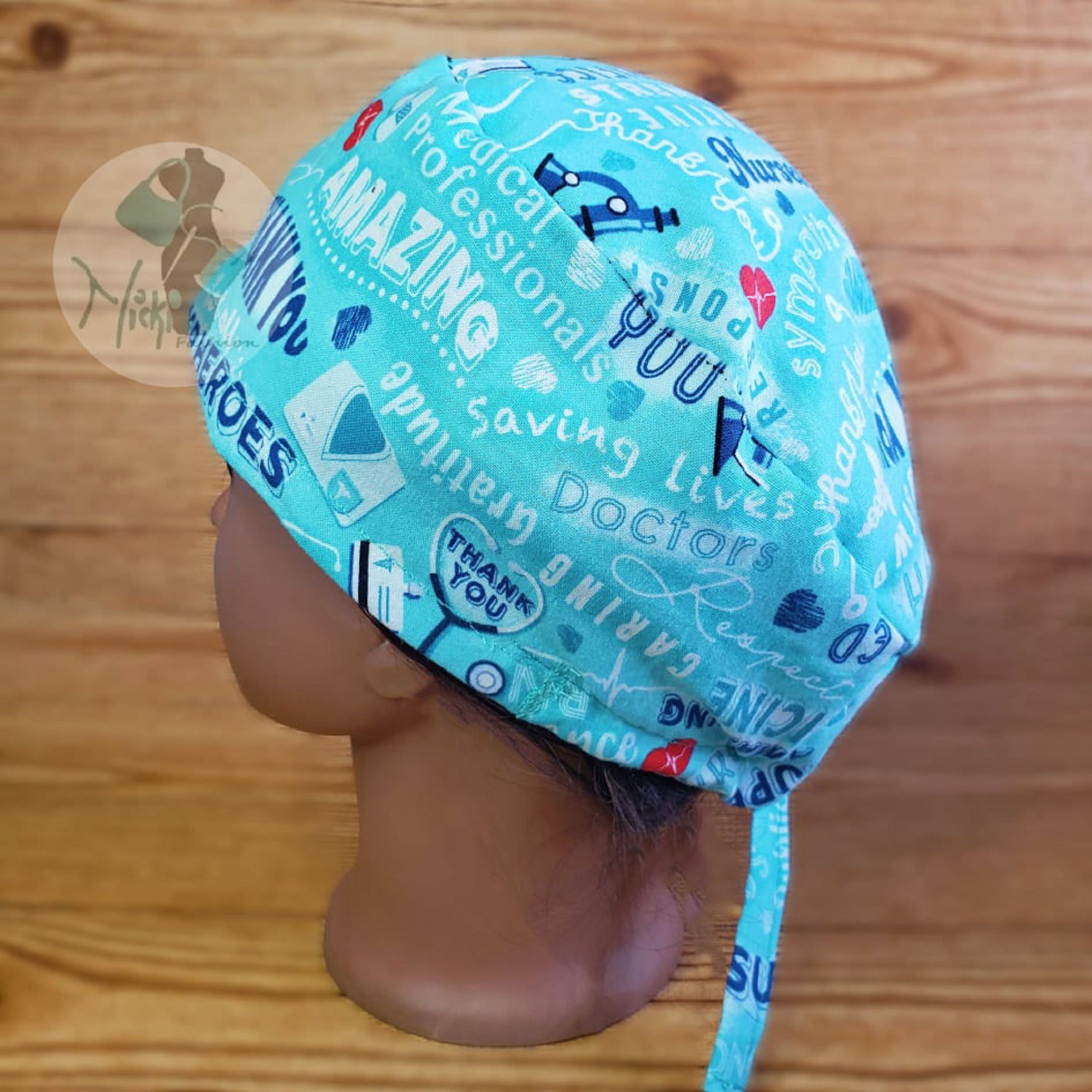 Thank you Teal Scrub Cap