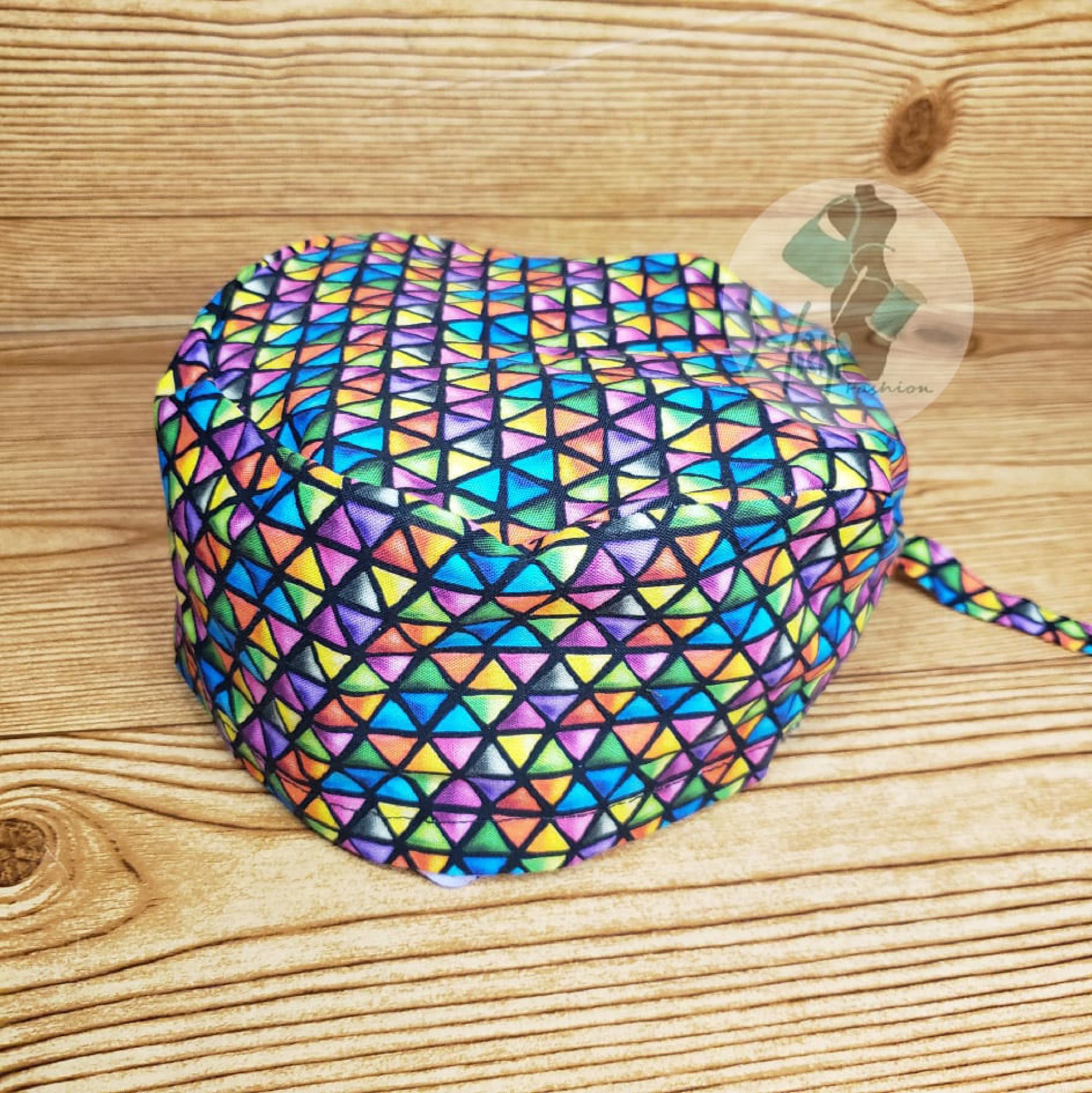 Surgical Cap Colorful Triangles