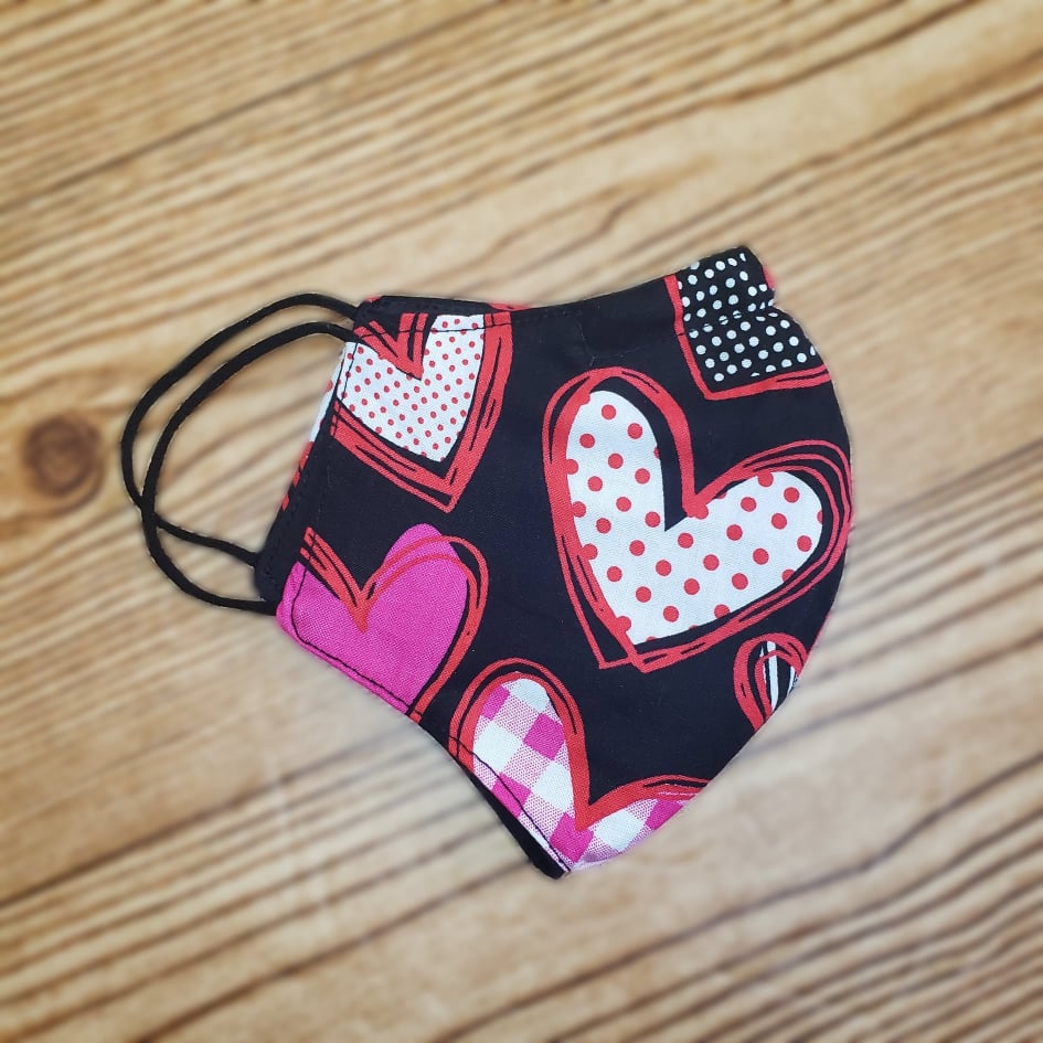 Heart Patches Pattern Face Mask