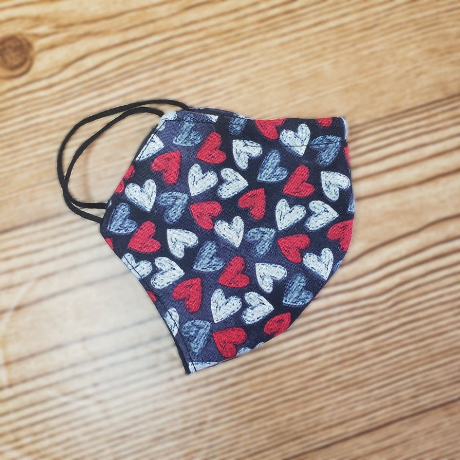Chalky Hearts Face Mask