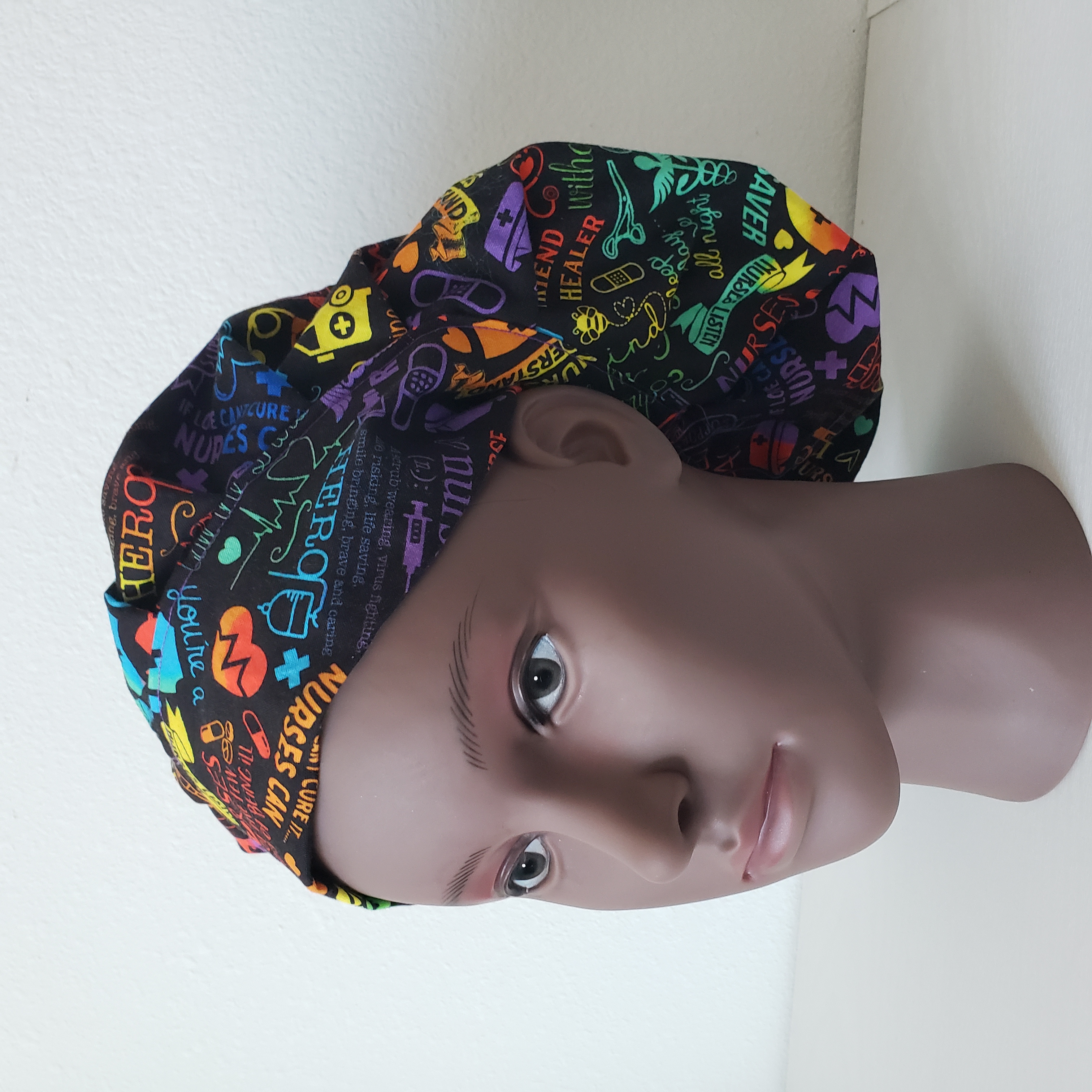 Colorful Nurse Medical Scrub Bonnet