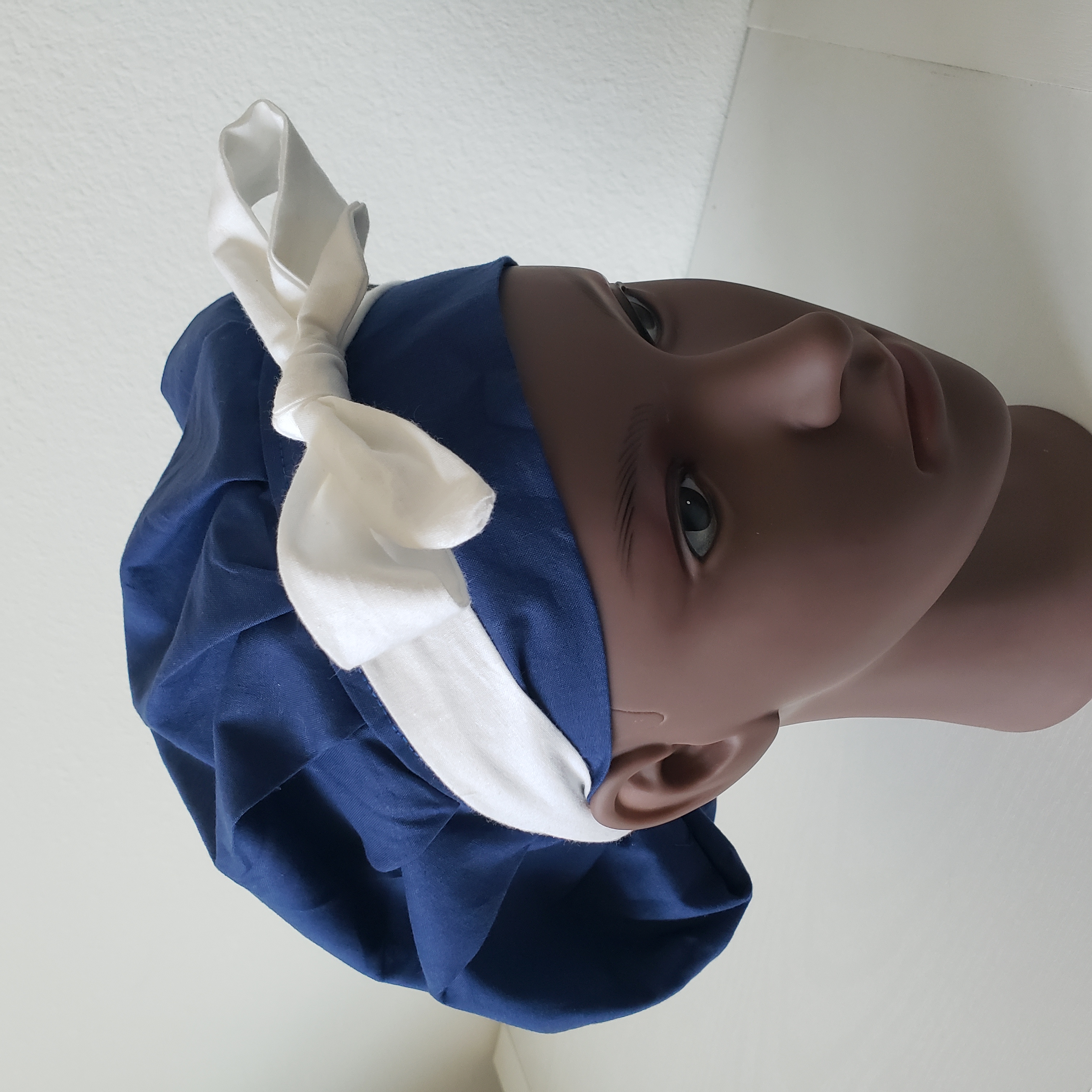 Surgical Bonnet Navy Blue Solid