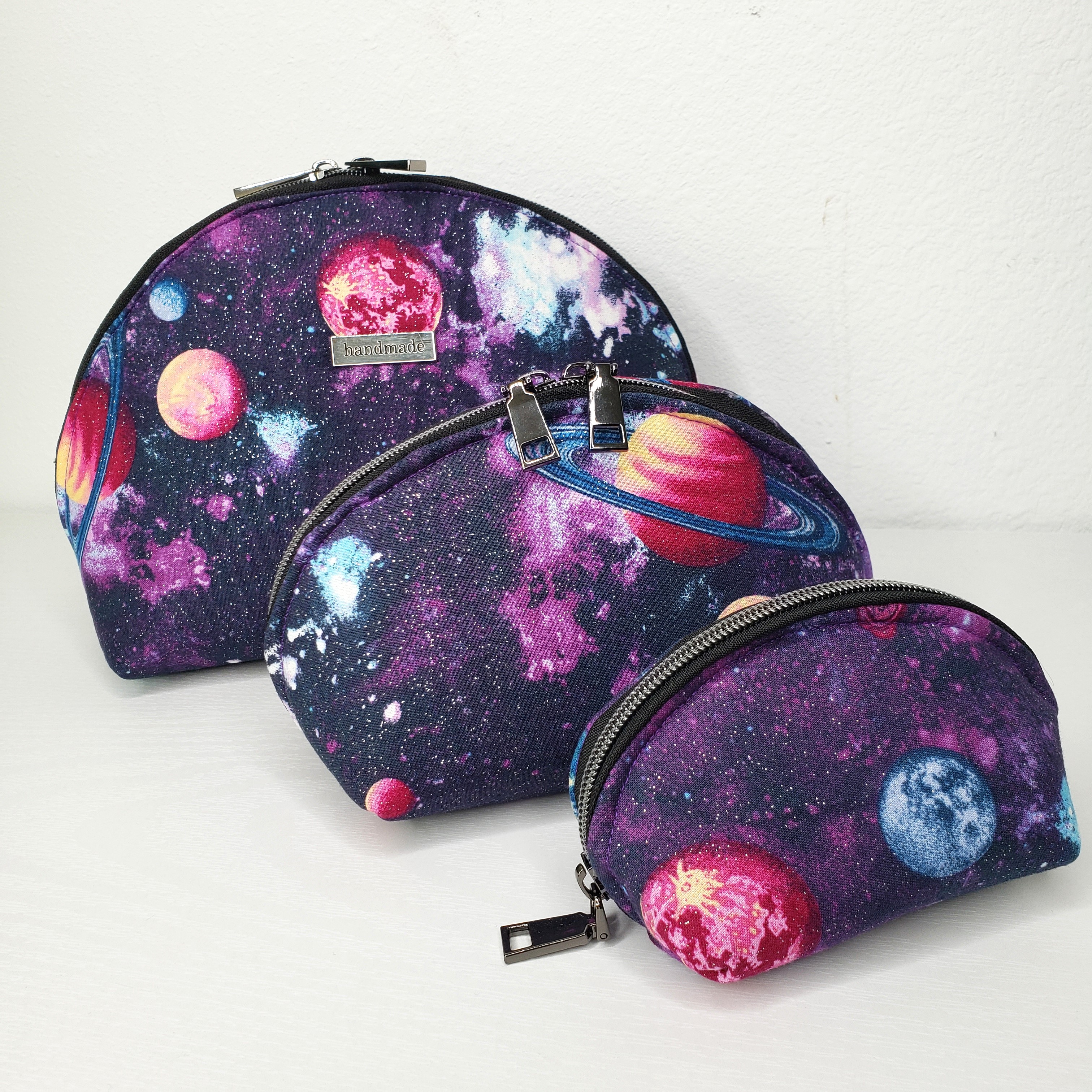 Purple Cosmic Design Pouch Set