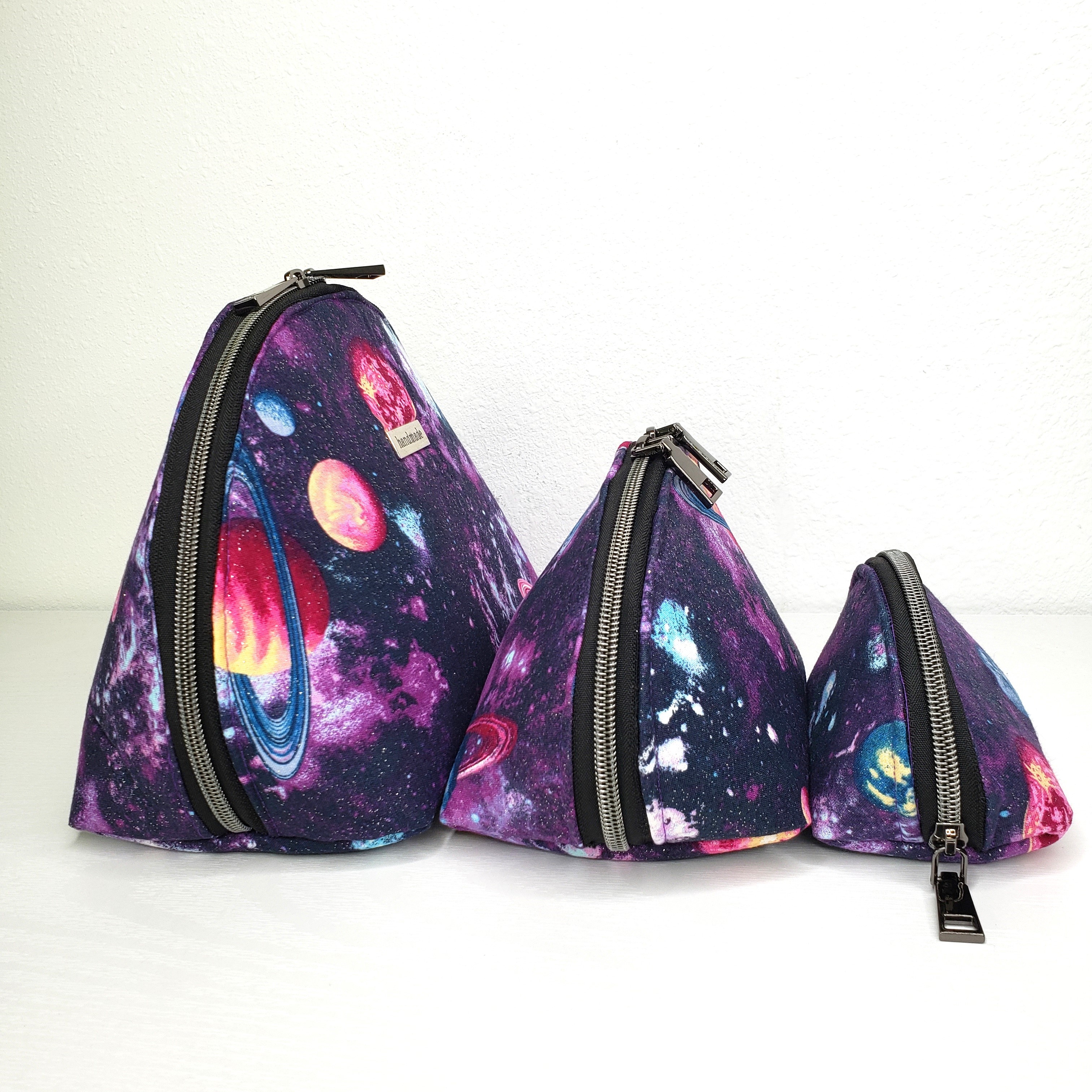 Purple Cosmic Design Pouch Set