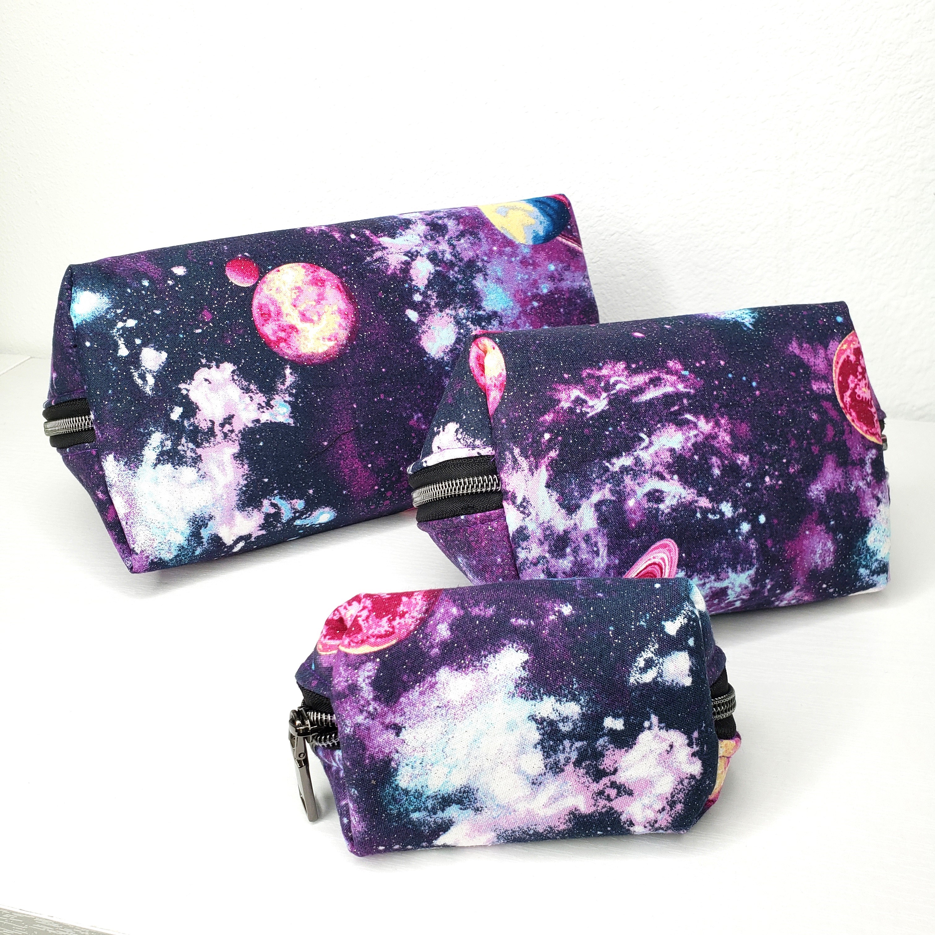Purple Cosmic Design Pouch Set