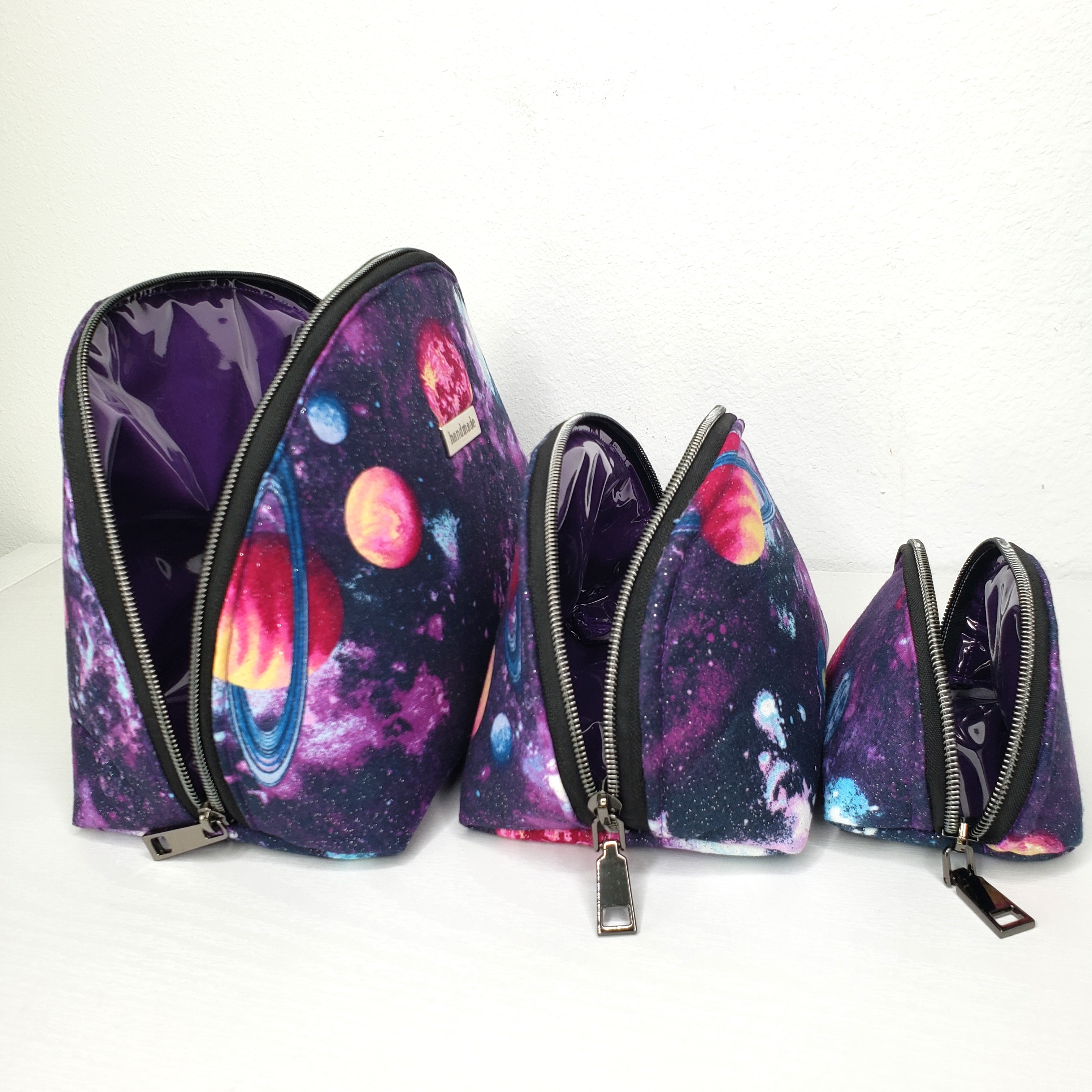 Purple Cosmic Design Pouch Set
