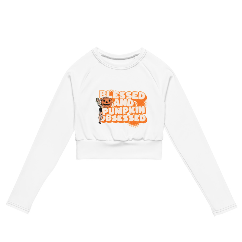 Obsessed long-sleeve crop top