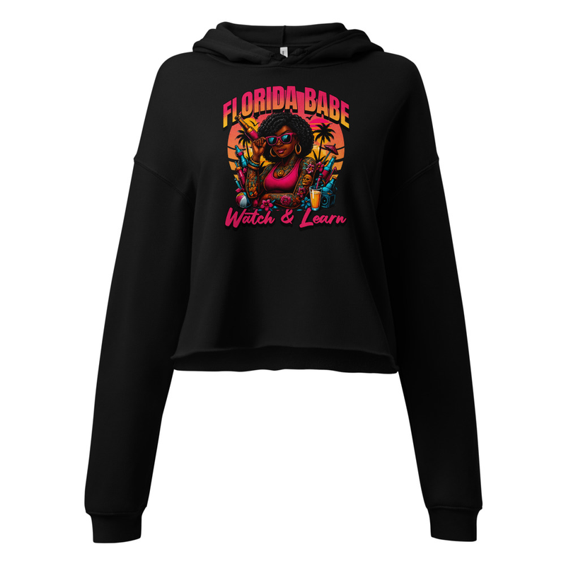 Florida Babe Crop Hoodie (Brown Skin)