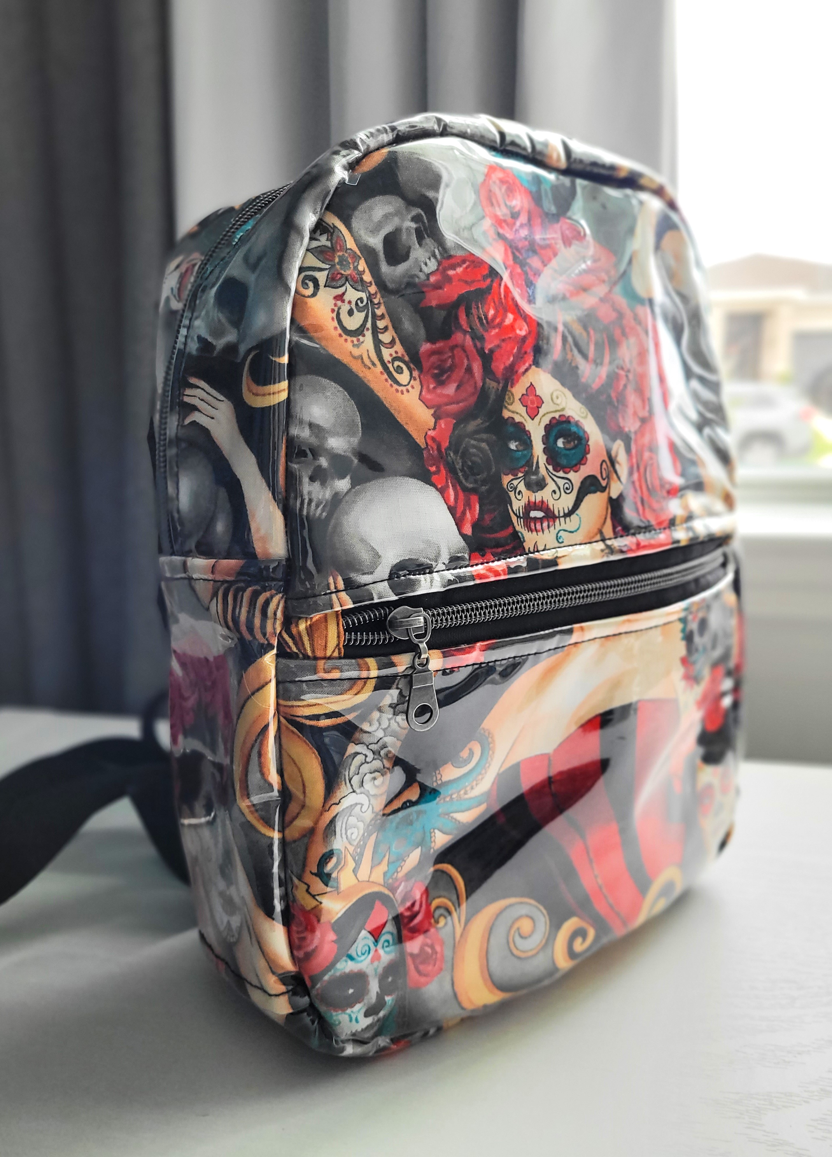 Day of the Dead Skull Print Backpack