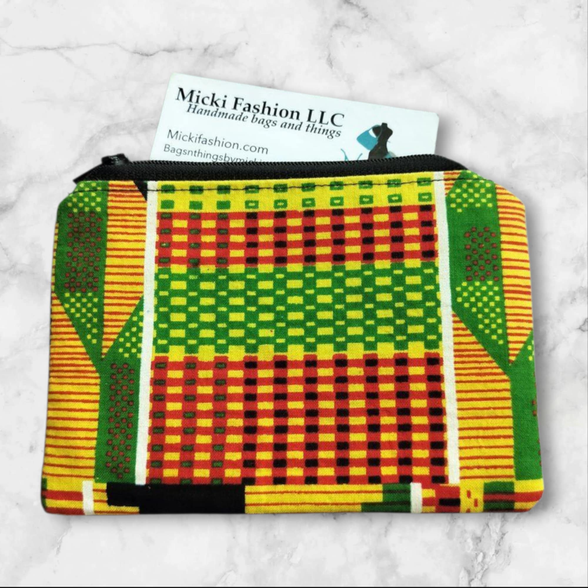African Print Coin Wallet