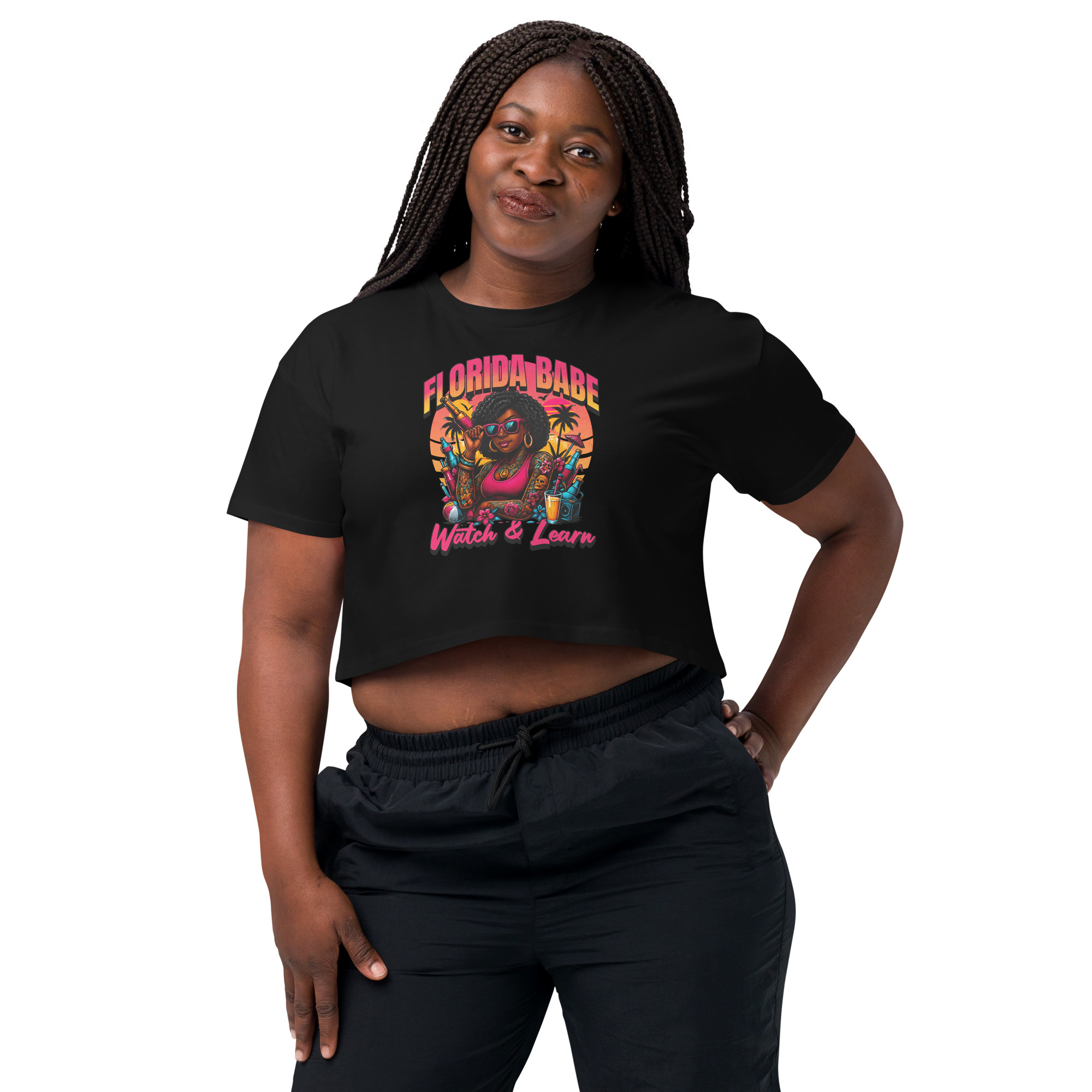 Women’s crop top - Florida Babe (Brown Skin)