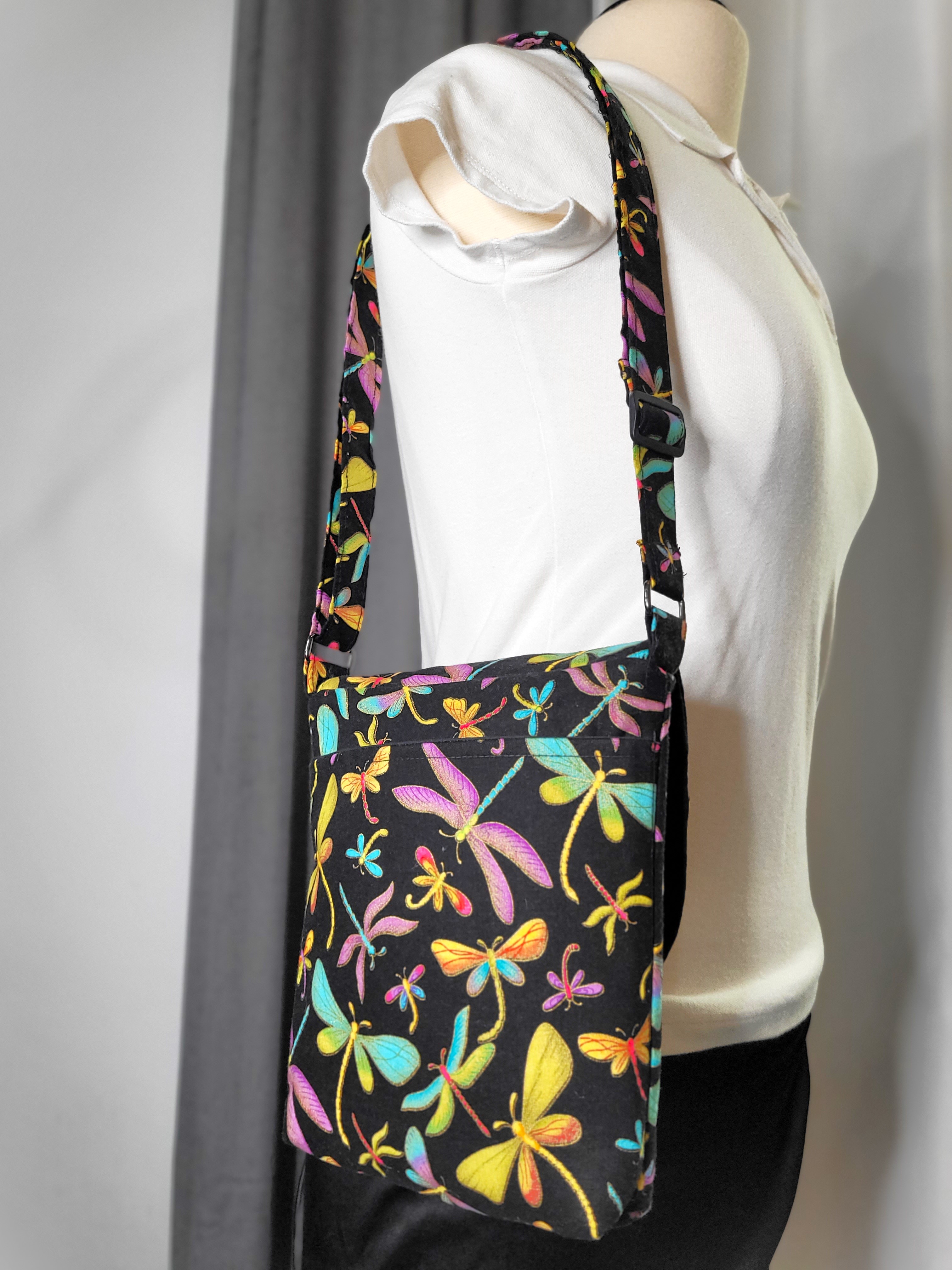 Colorful Dragonfly Crossbody Bag