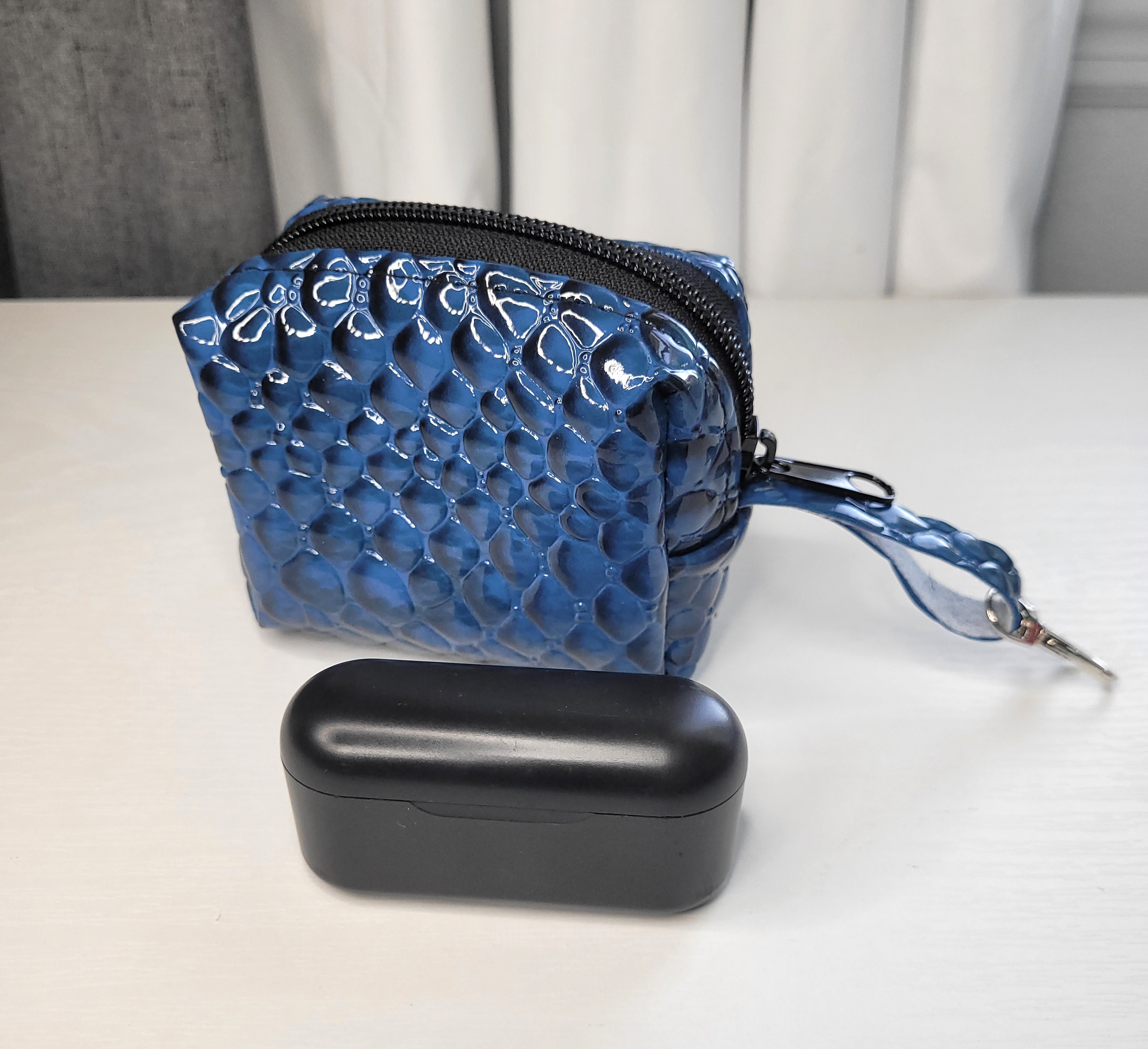 Blue leather Mini Pouch