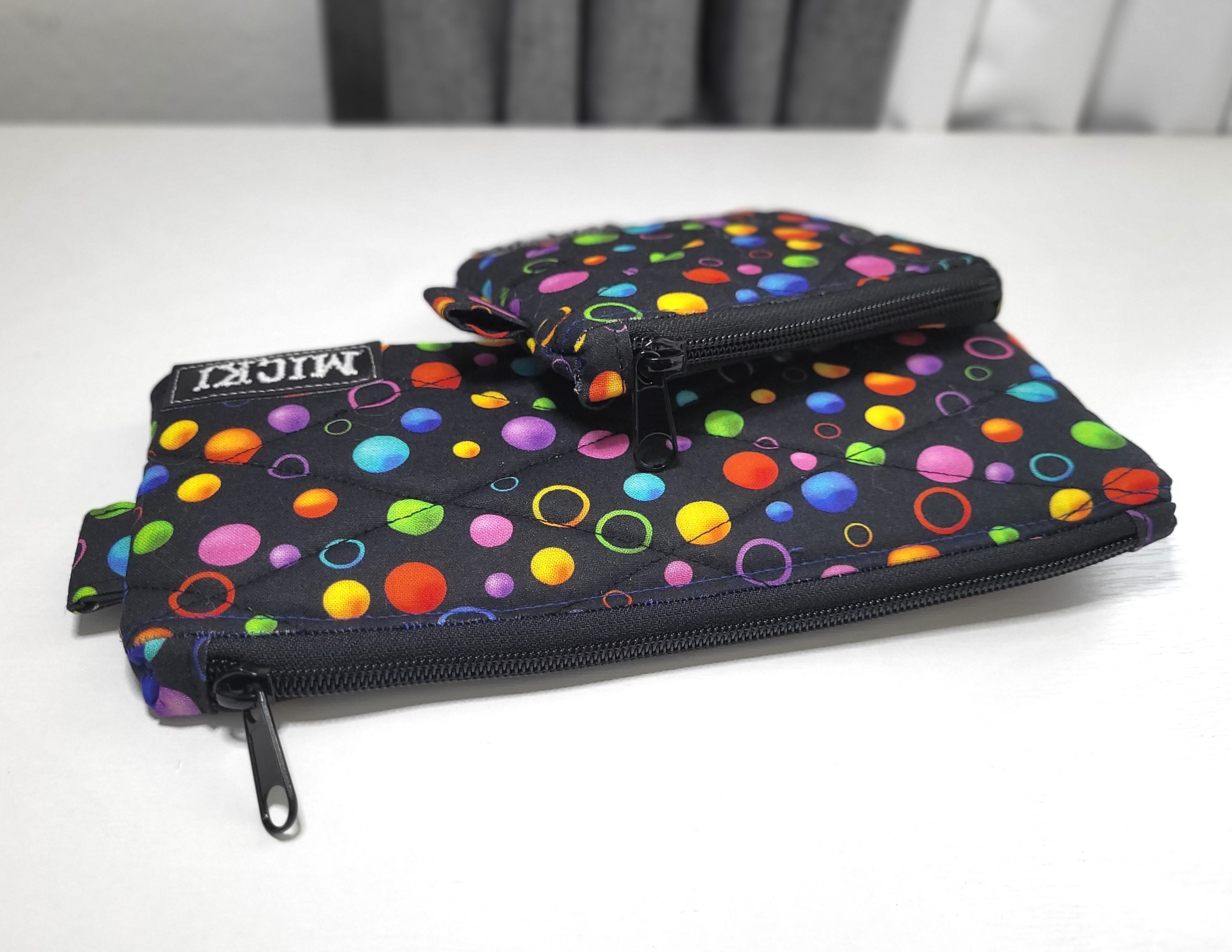 Zipper Pouch Set - Colorful Polka Dots